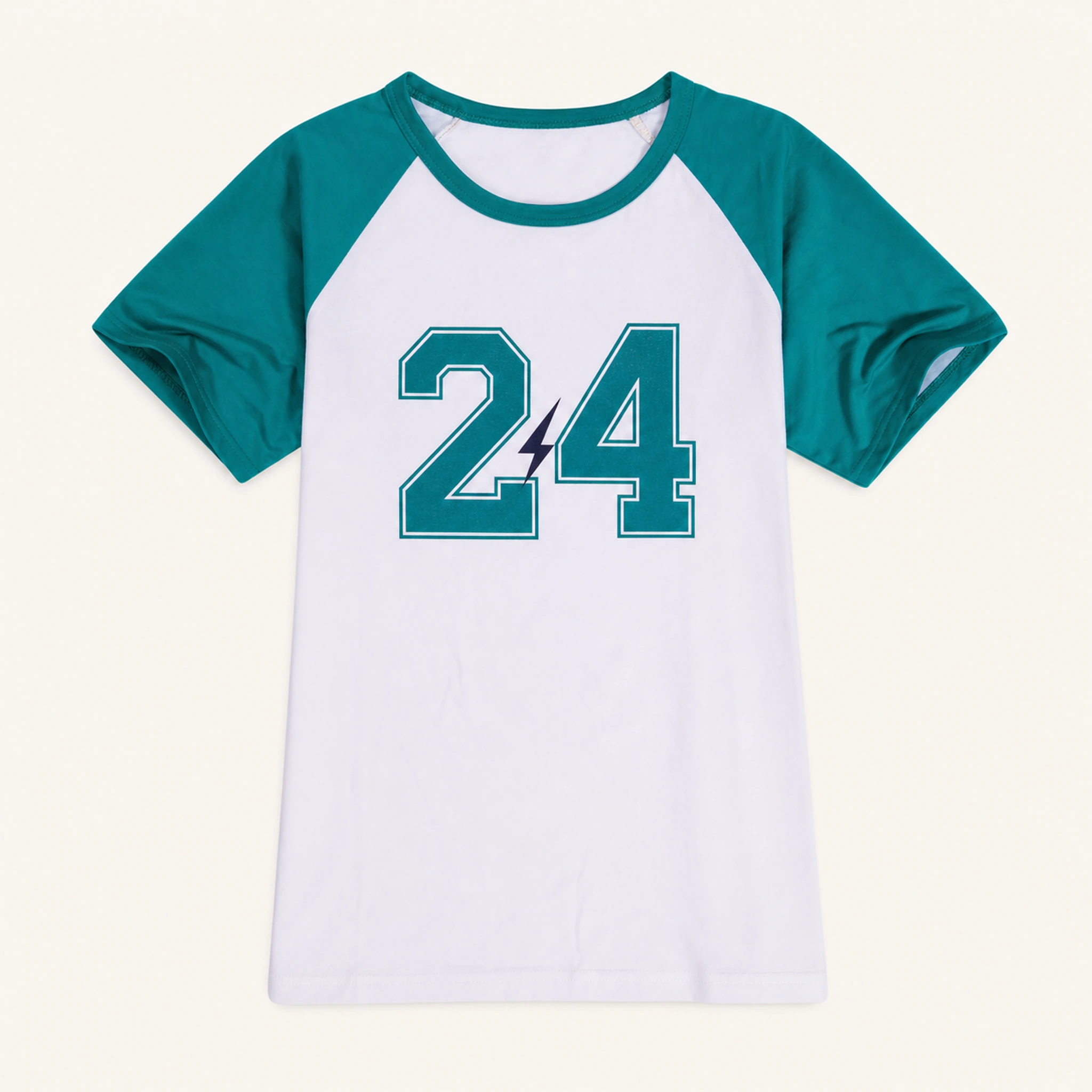 Custom Kids Color-Block T-Shirt with sample personalization