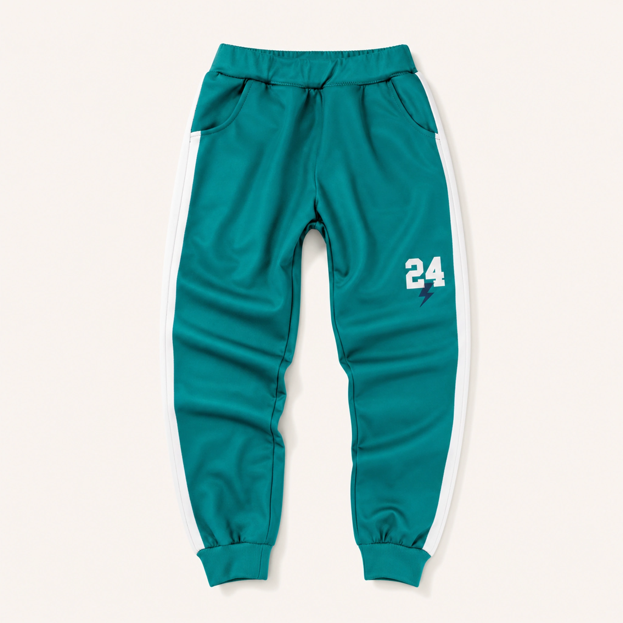 Custom Kids Color-Block Tracksuit Pants with sample personalization