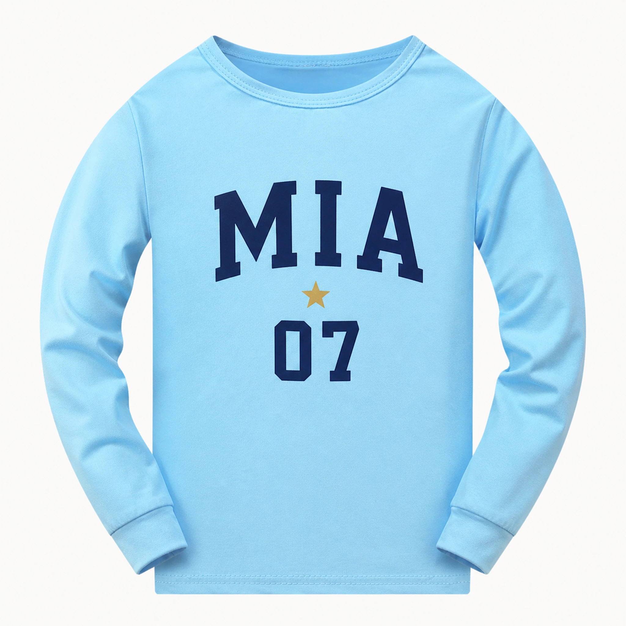 Custom Kids Soft Long-Sleeve Top with sample personalization