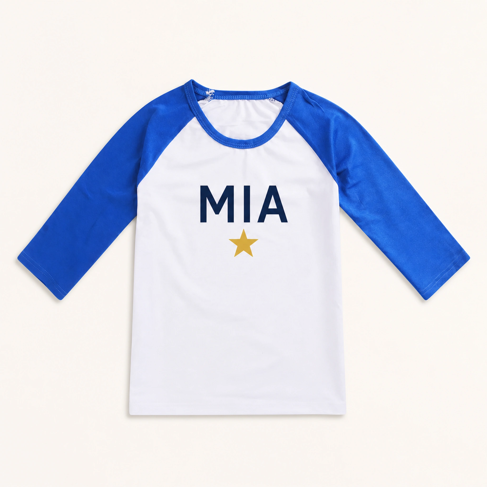 Custom Kids Soft Three-Quarter-Sleeve Top — Alternate Style with sample personalization