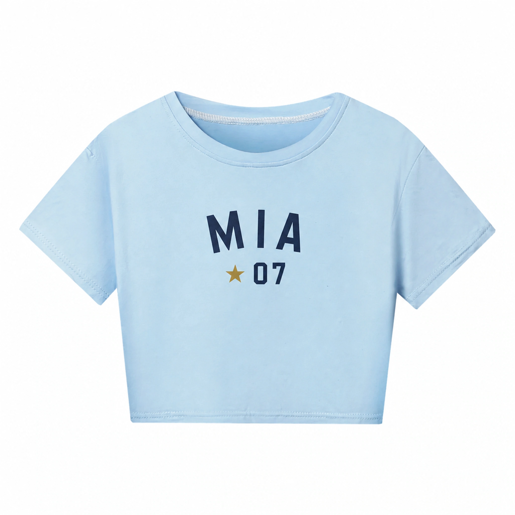 Custom Kids Cropped Short-Sleeve Top with sample personalization