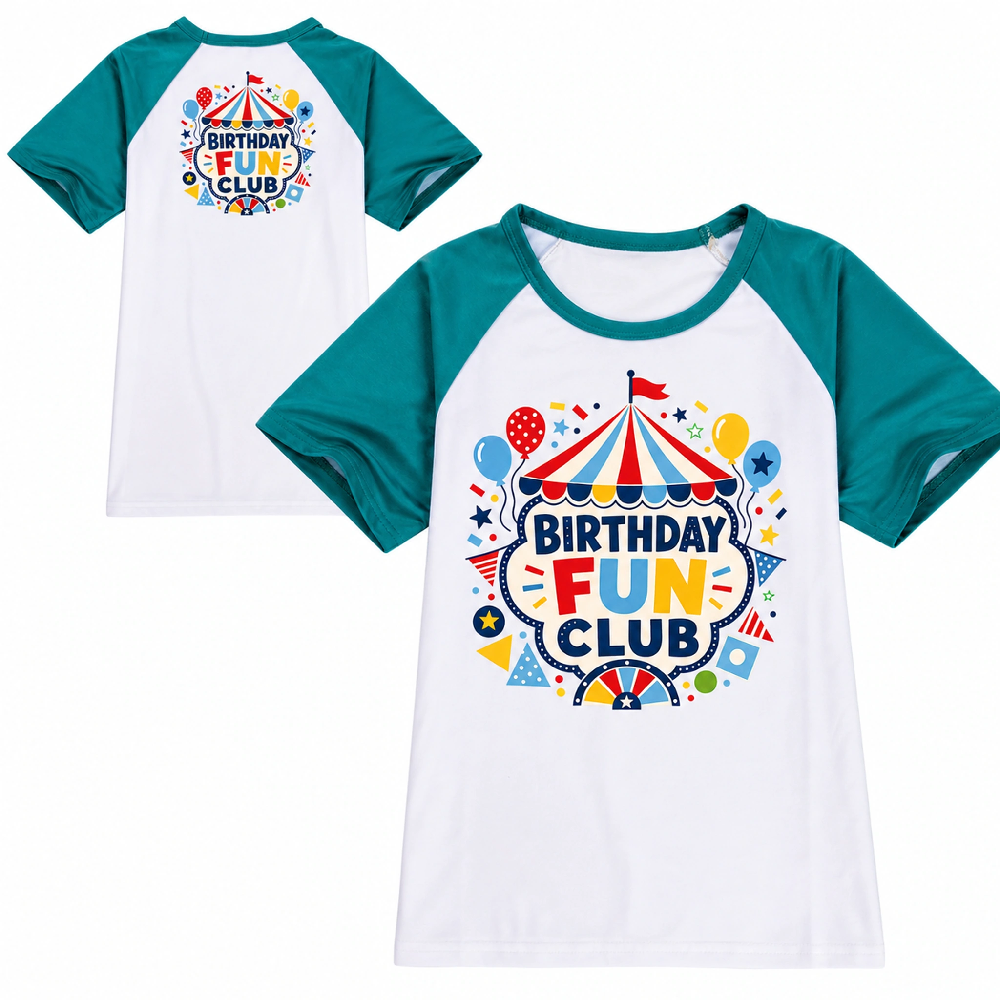 Birthday Fun Club Color-Block T-Shirt for Kids product preview