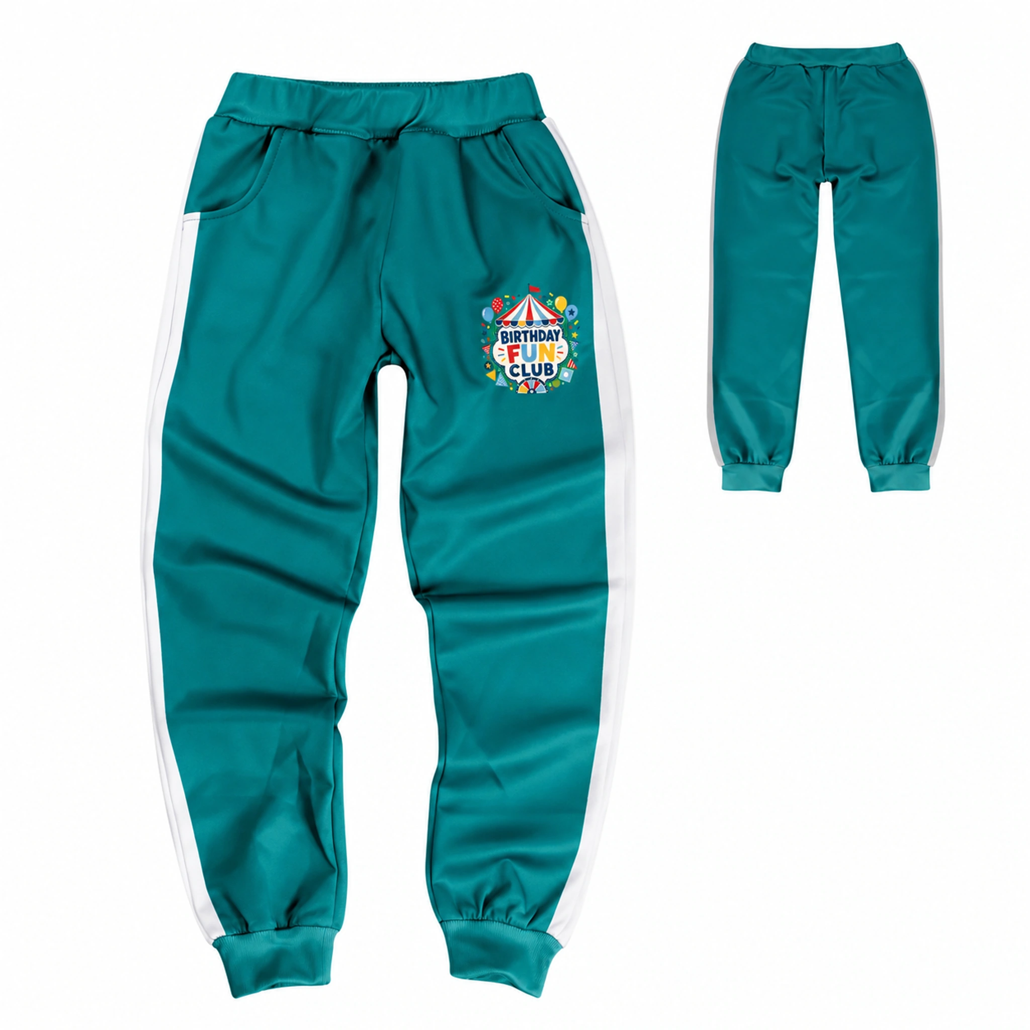 Birthday Fun Club Color-Block Tracksuit Pants for Kids product preview