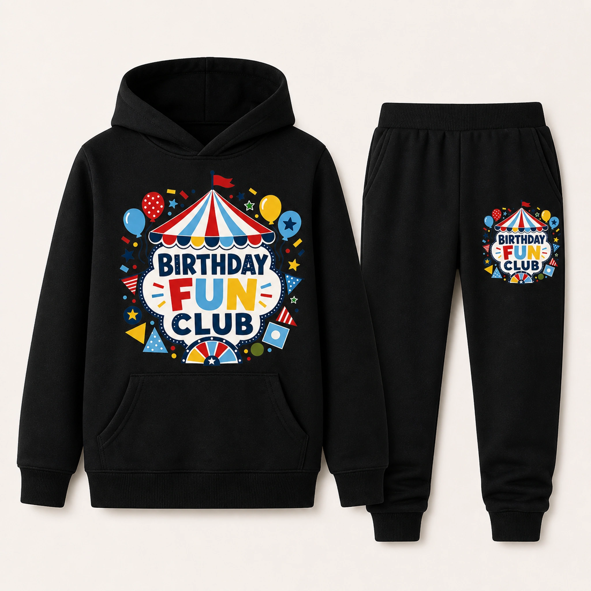 Birthday Fun Club Pullover Hoodie and Jogger Set for Kids product preview