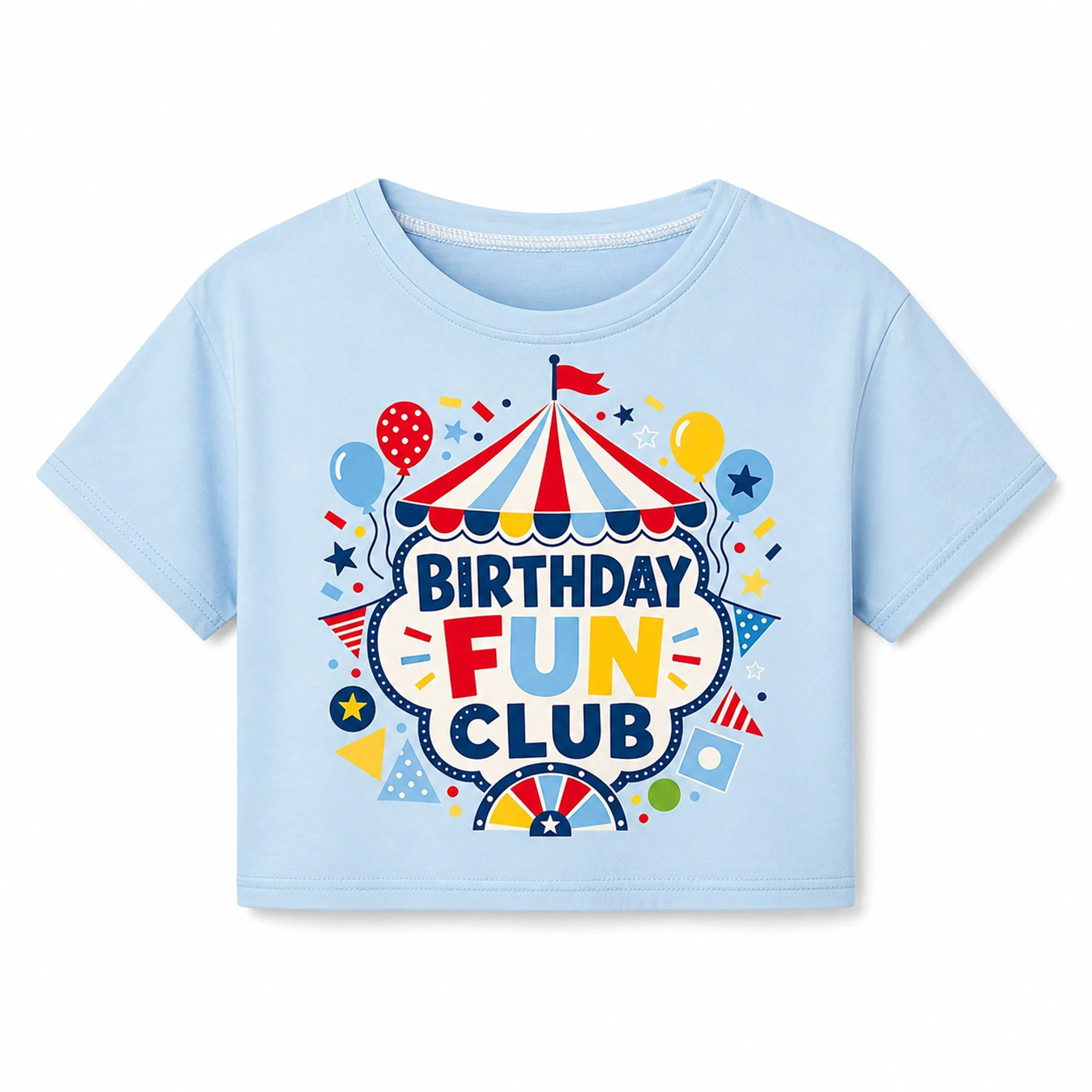 Birthday Fun Club Cropped Short-Sleeve Top for Kids product preview