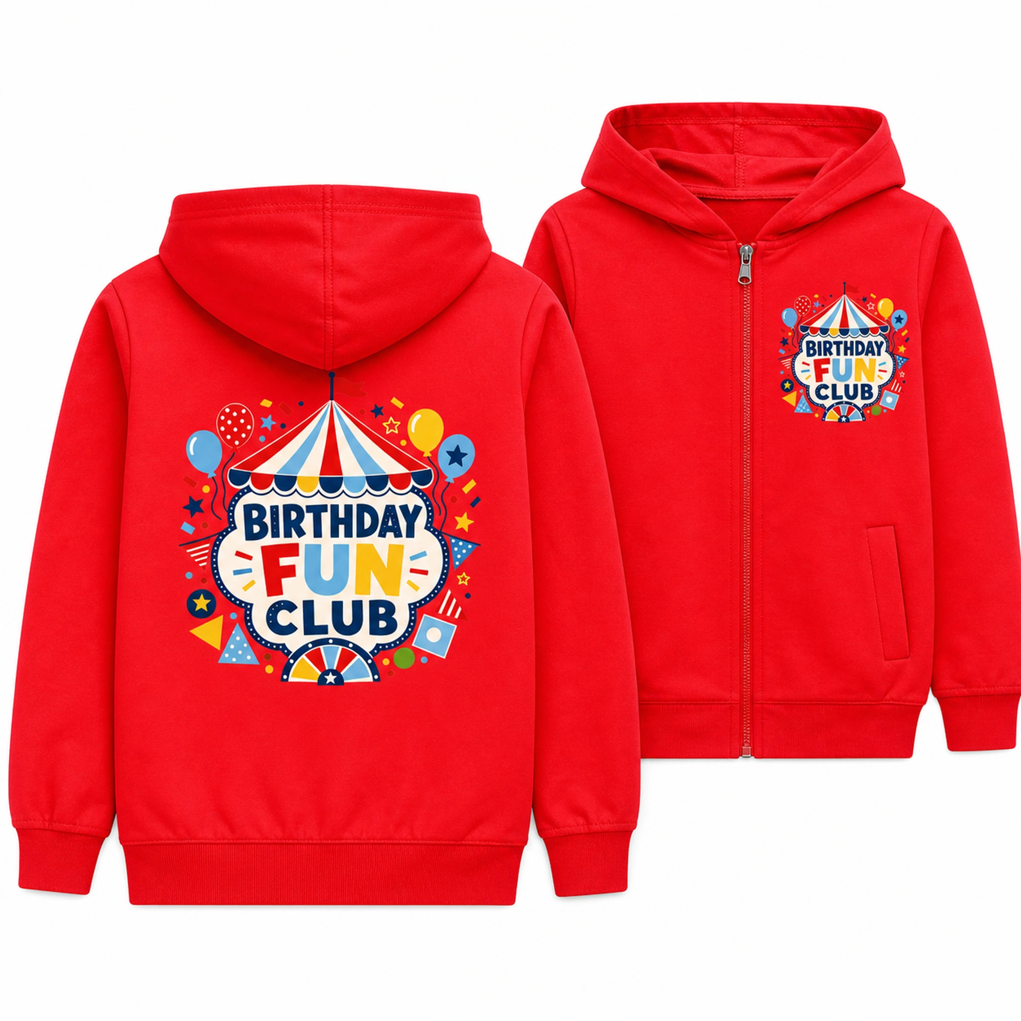 Birthday Fun Club Zip-Up Cardigan Jacket for Kids product preview