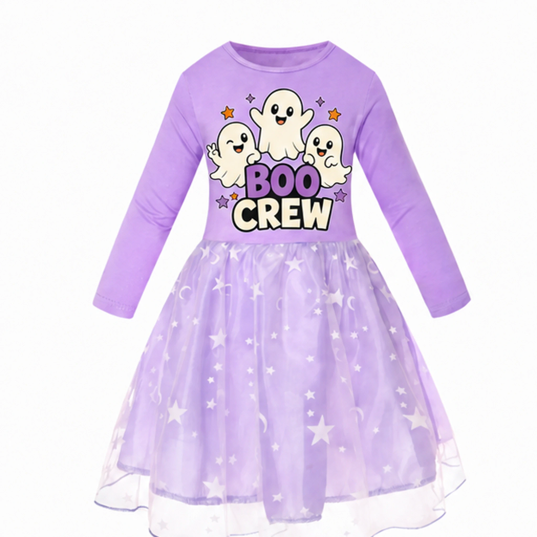 Purple · Long Star Skirt Custom Girls Long Tulle and Star Skirt Styles with the Boo Crew design