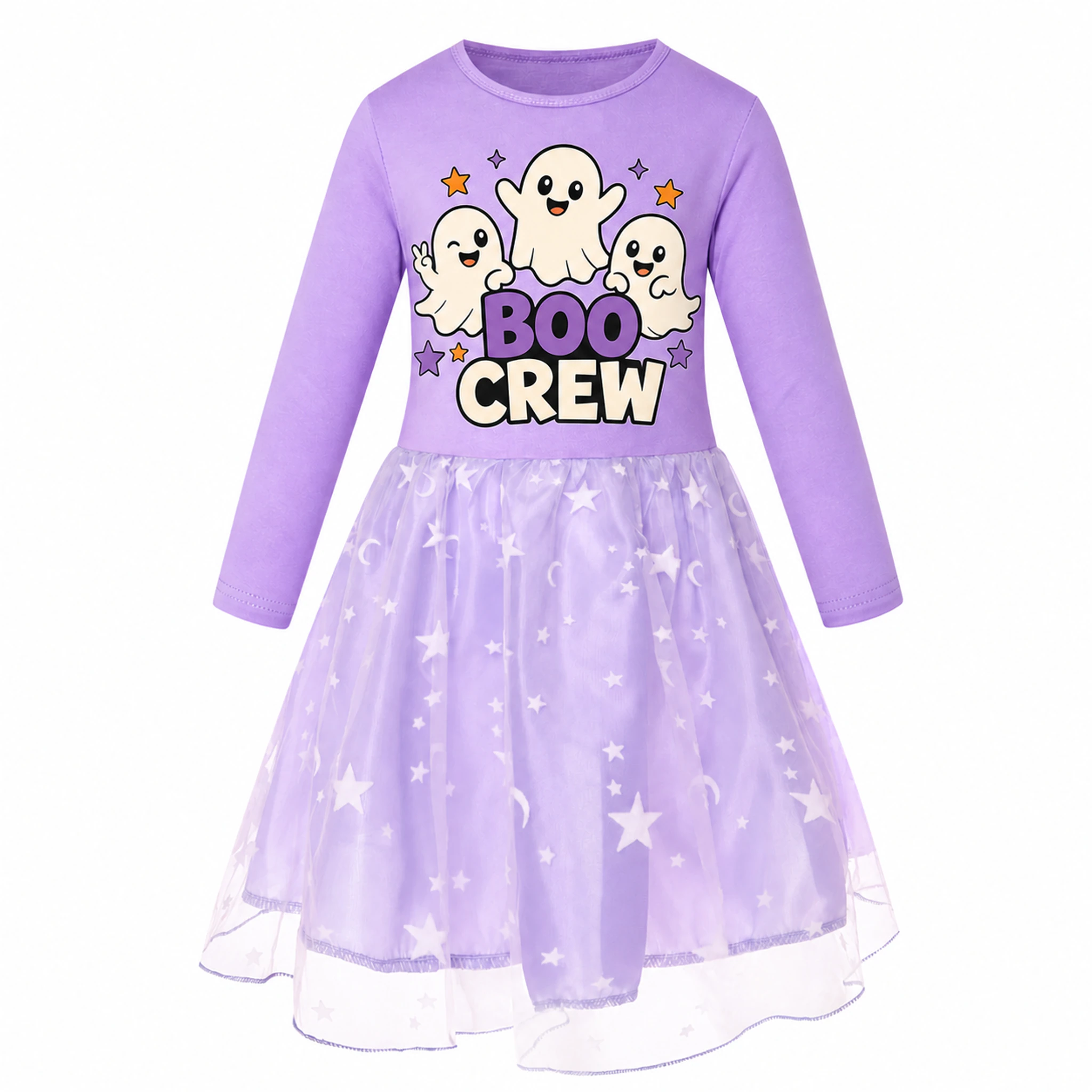 Boo Crew Custom Girls Long Tulle and Star Skirt Styles AI-rendered finished product