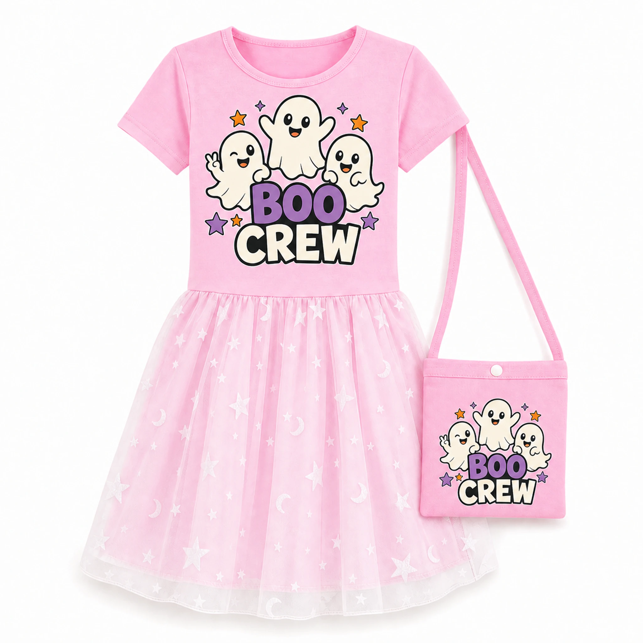 Boo Crew Custom Girls Short Skirt Styles with Bag AI-rendered finished product