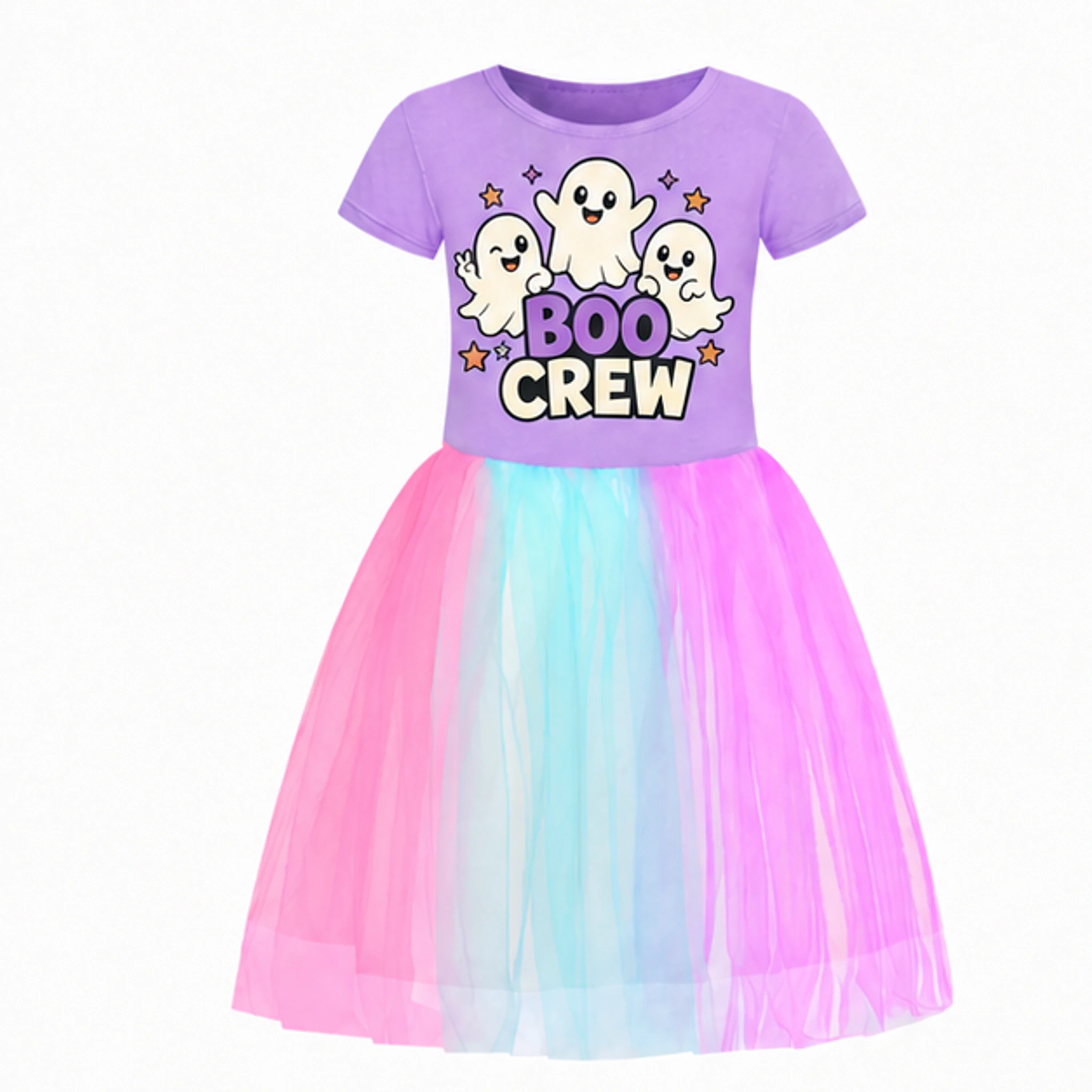 Purple · Short Tulle Skirt Custom Girls Short Tulle and Classic Skirt Styles with the Boo Crew design
