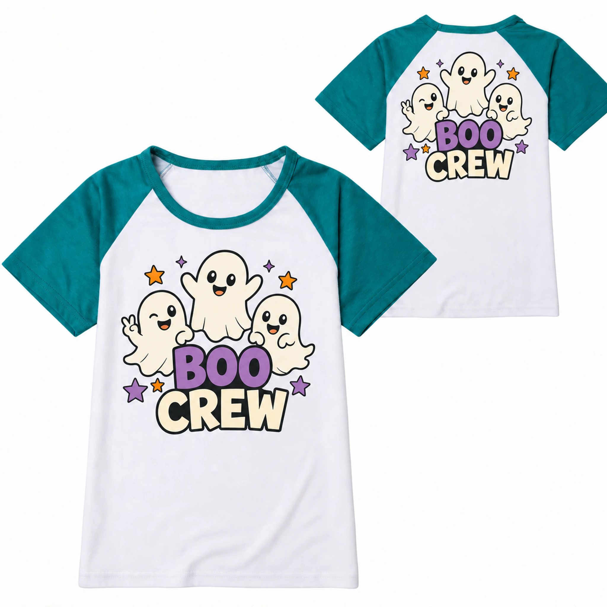 Boo Crew Custom Kids Color-Block T-Shirt AI-rendered finished product