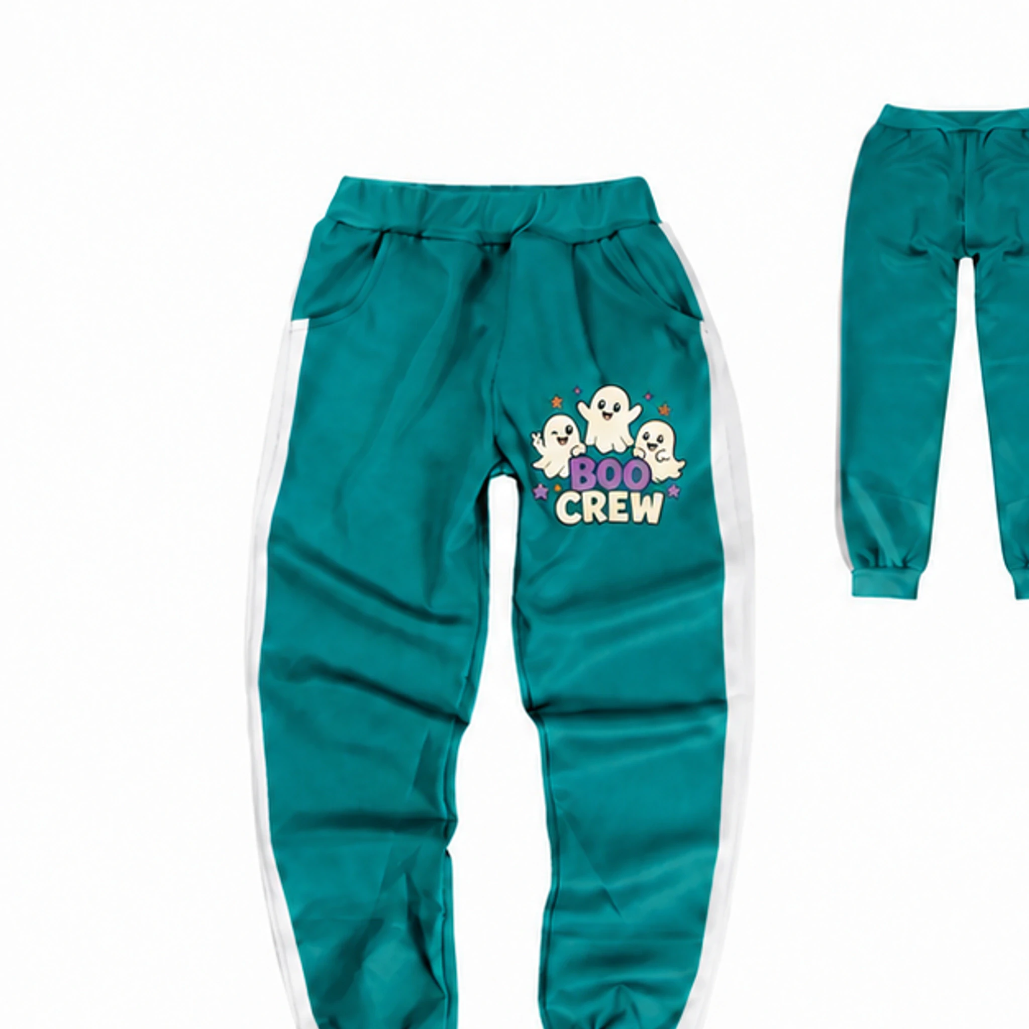 Pants Custom Kids Color-Block Tracksuit Pants with the Boo Crew design