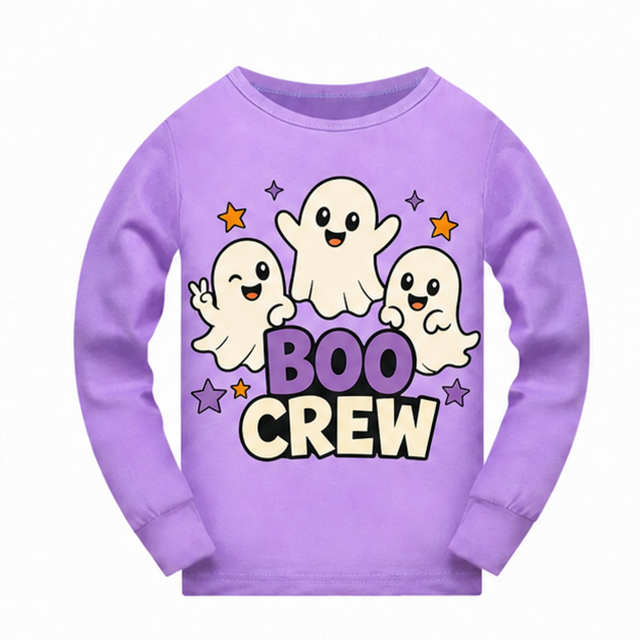 Purple · Pajama Top Custom Kids Long-Sleeve Pajama Top with the Boo Crew design