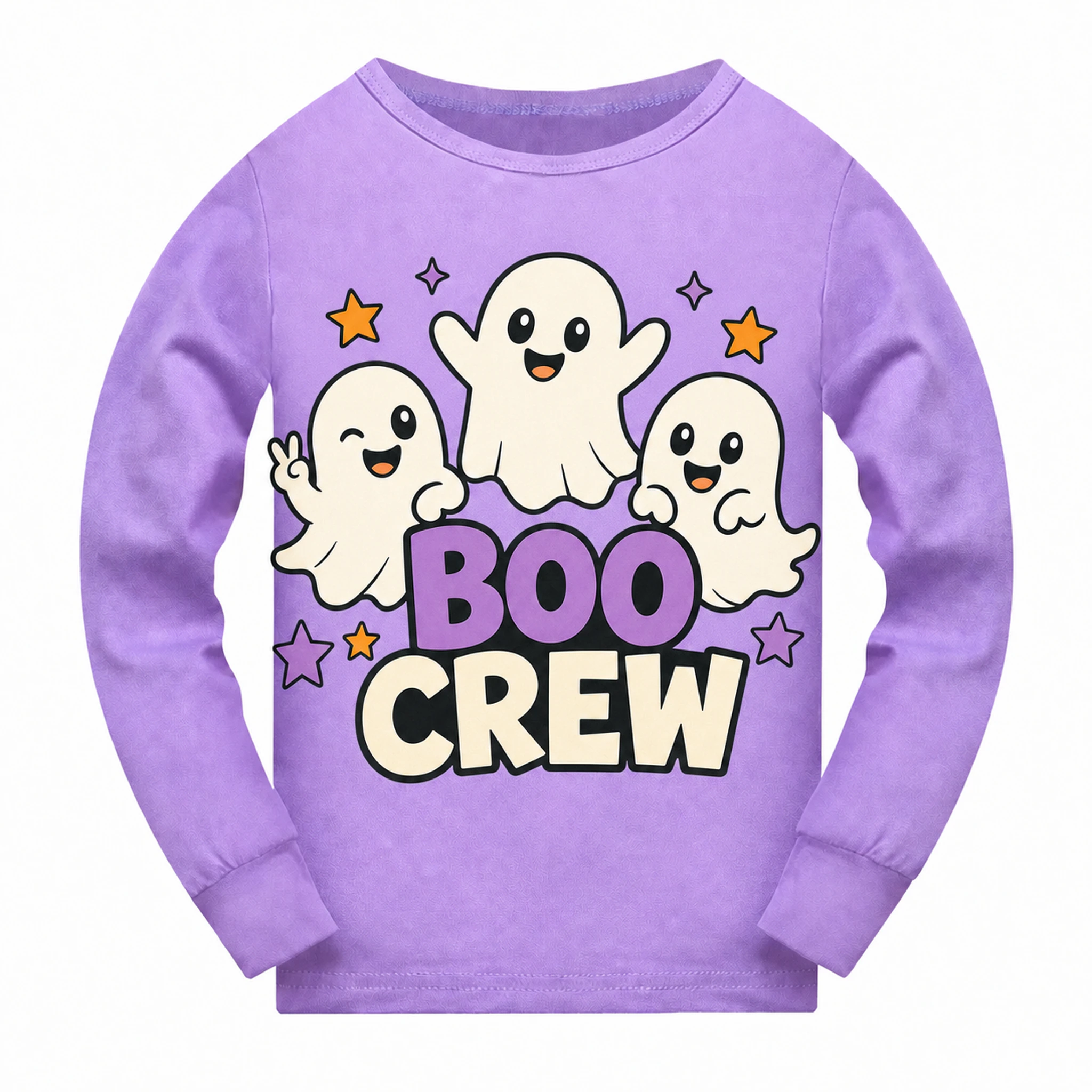 Boo Crew Custom Kids Long-Sleeve Pajama Top AI-rendered finished product