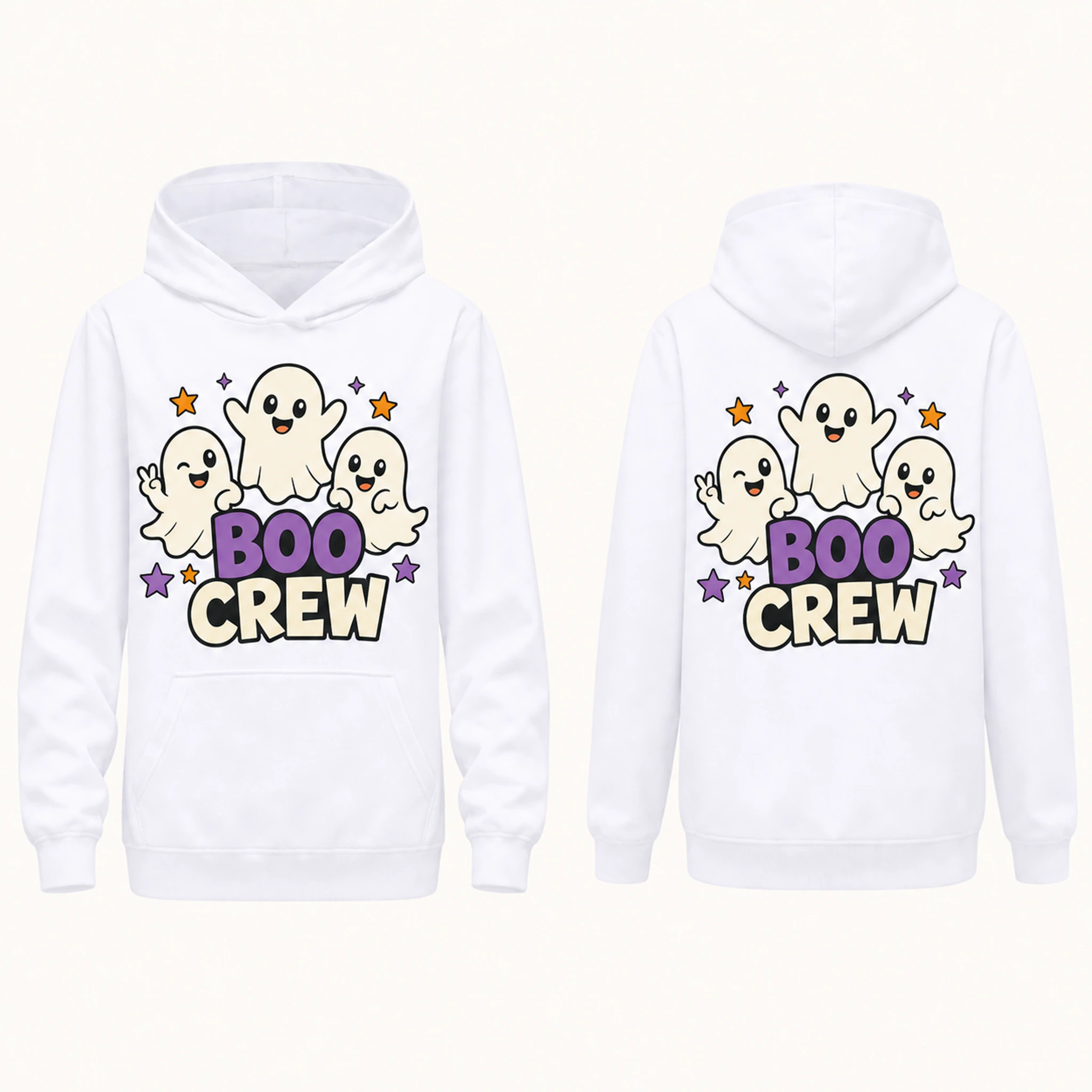 Boo Crew Custom Kids Pullover Hoodie AI-rendered finished product