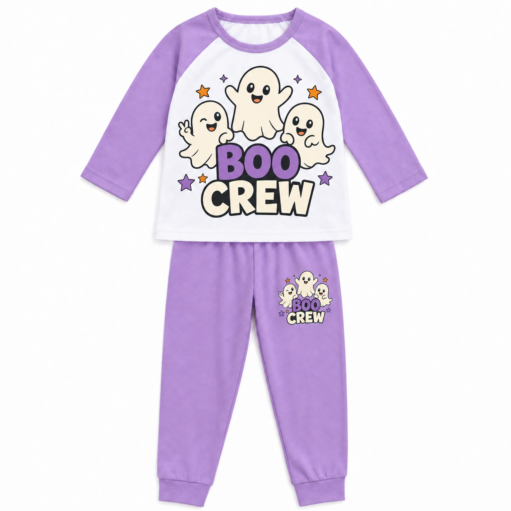 Boo Crew Three-Quarter-Sleeve Raglan Top & Pants Set for Kids product preview