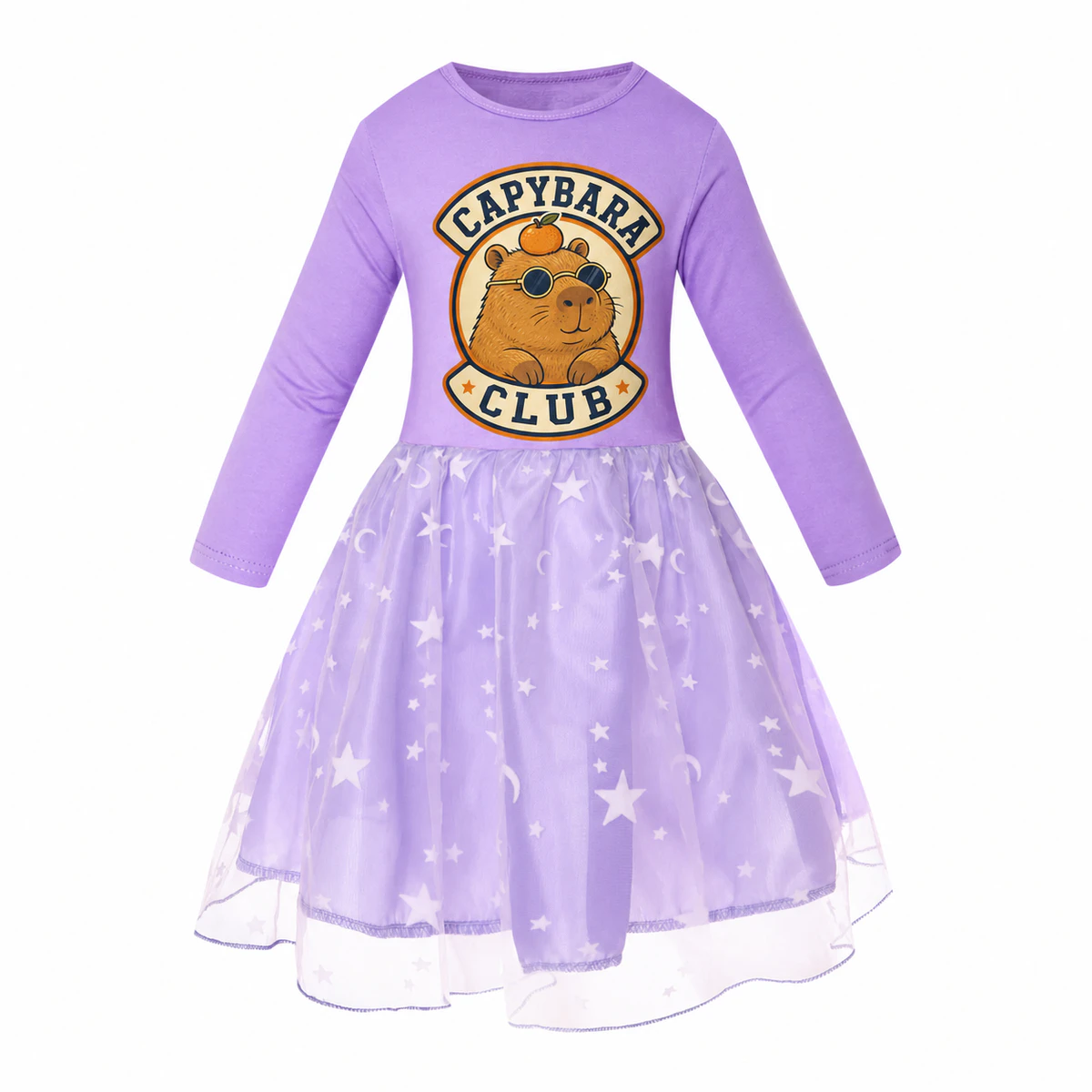 Capybara Club Girls Long Tulle and Star Skirt Styles for Kids product preview