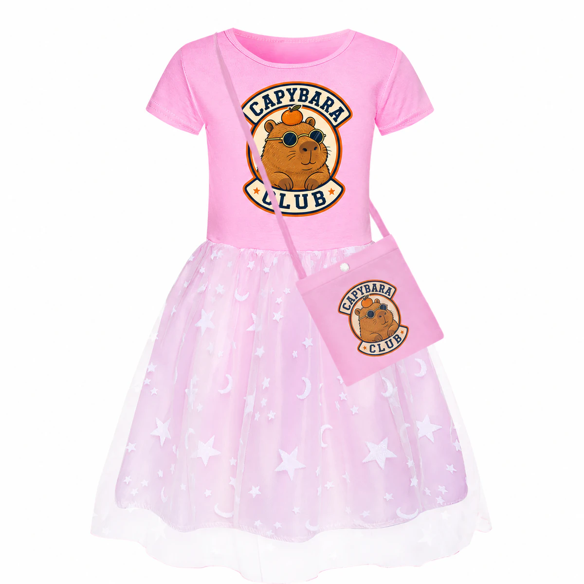 Capybara Club Girls Short Skirt Styles with Bag for Kids product preview