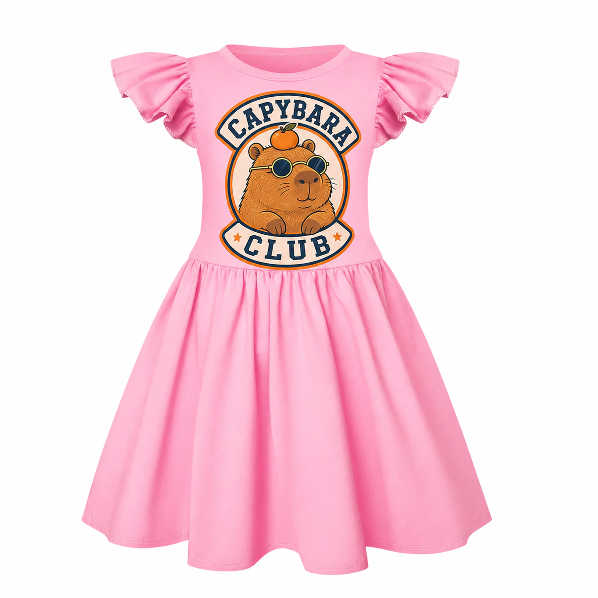 Capybara Club Girls Short-Sleeve Sleep Dress with Matching Bag for Kids product preview