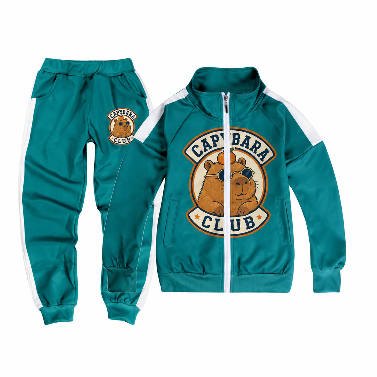 Capybara Club Color-Block Jacket and Pants Set for Kids product preview