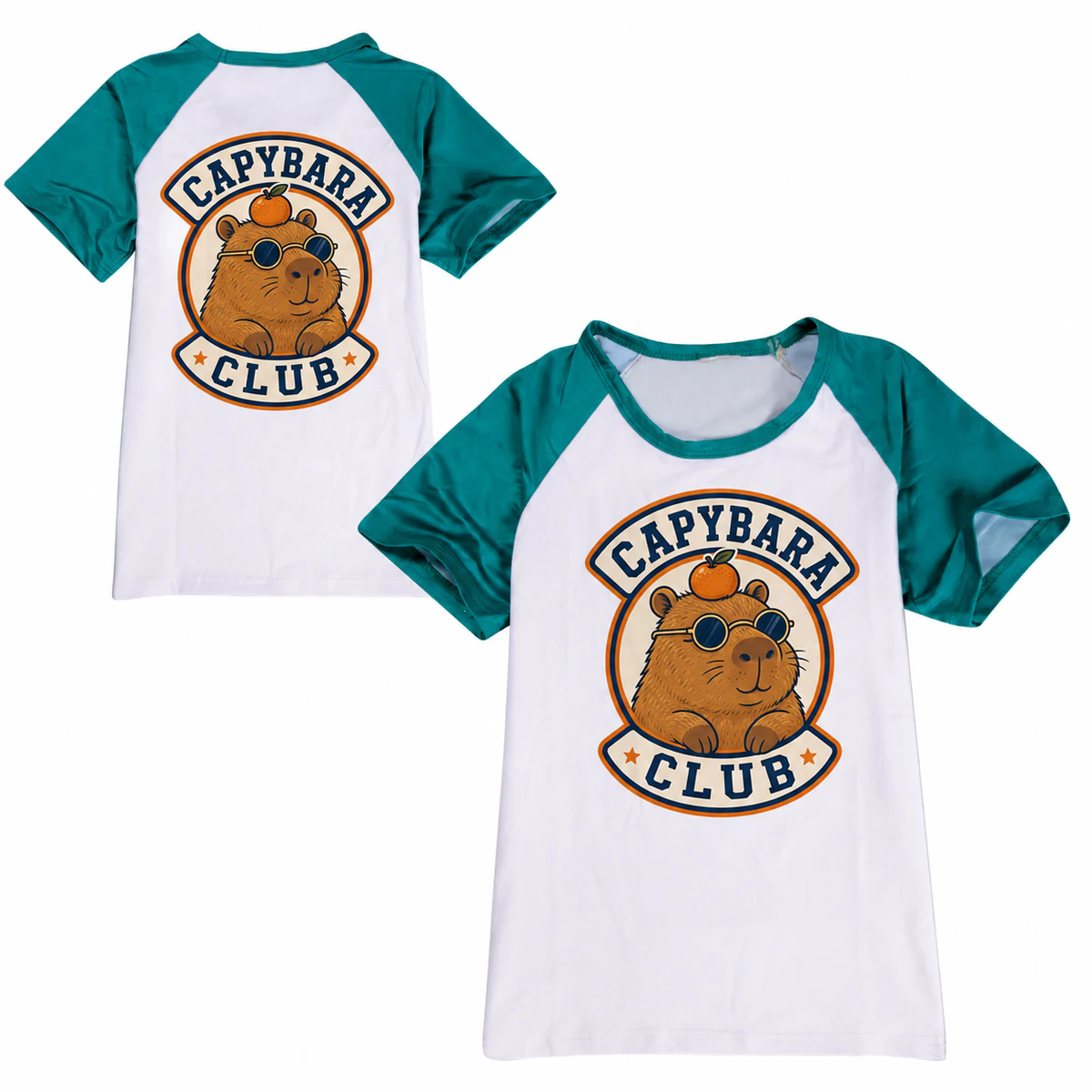 Capybara Club Color-Block T-Shirt for Kids product preview