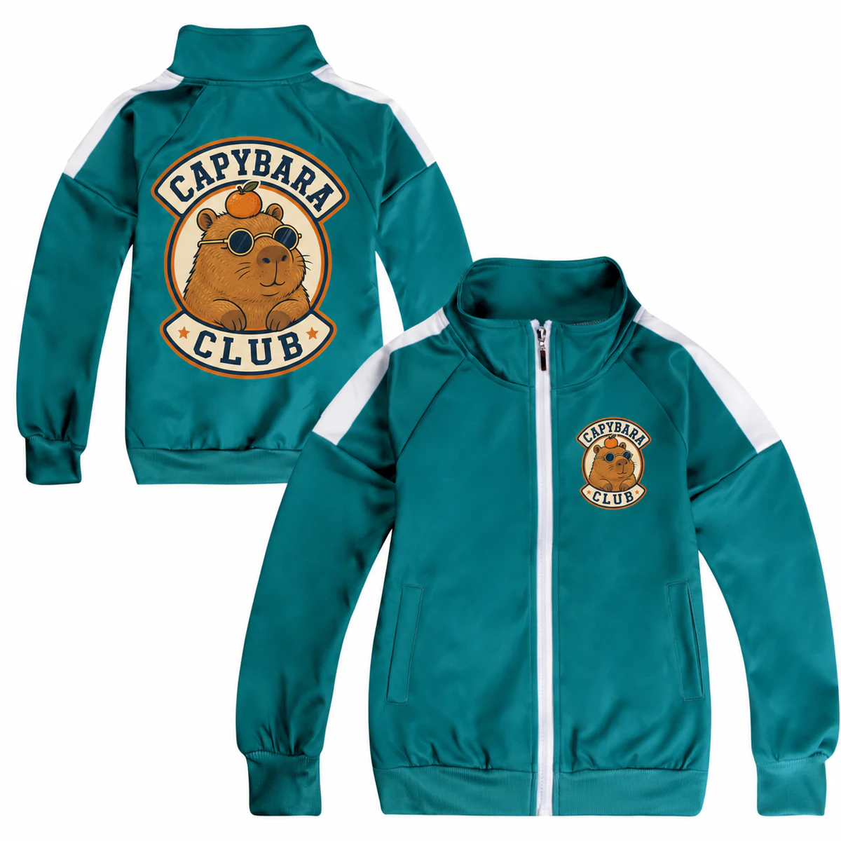 Capybara Club Color-Block Zip Jacket for Kids product preview