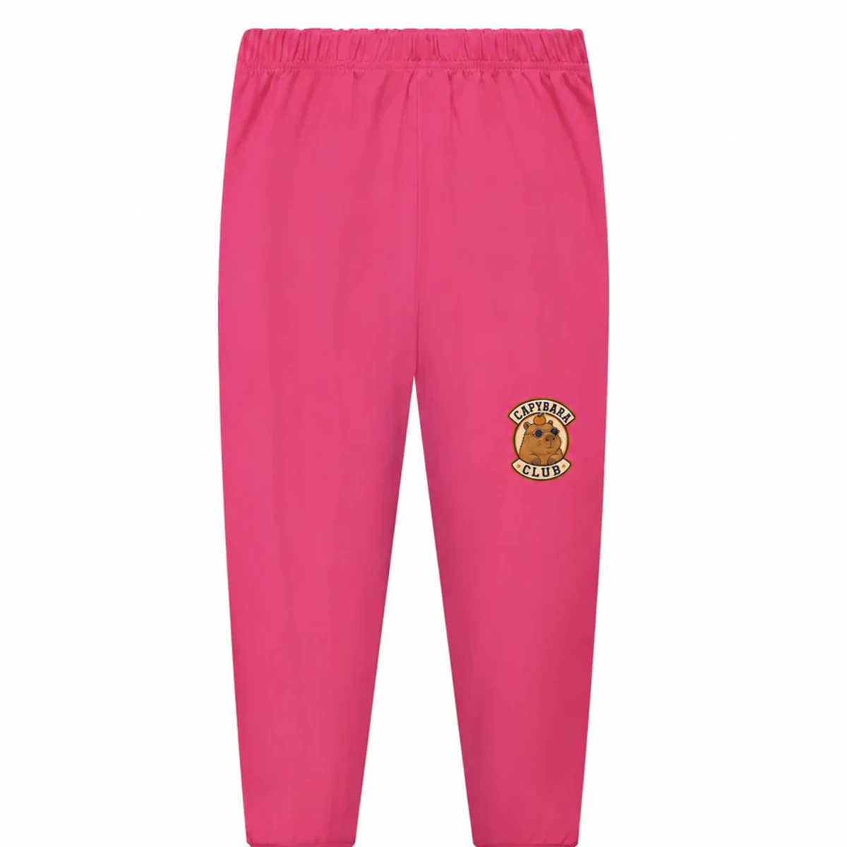 Capybara Club Custom Kids Long Pajama Pants — Pants Only AI-rendered from the exact blank product, showing integrated print and fabric detail