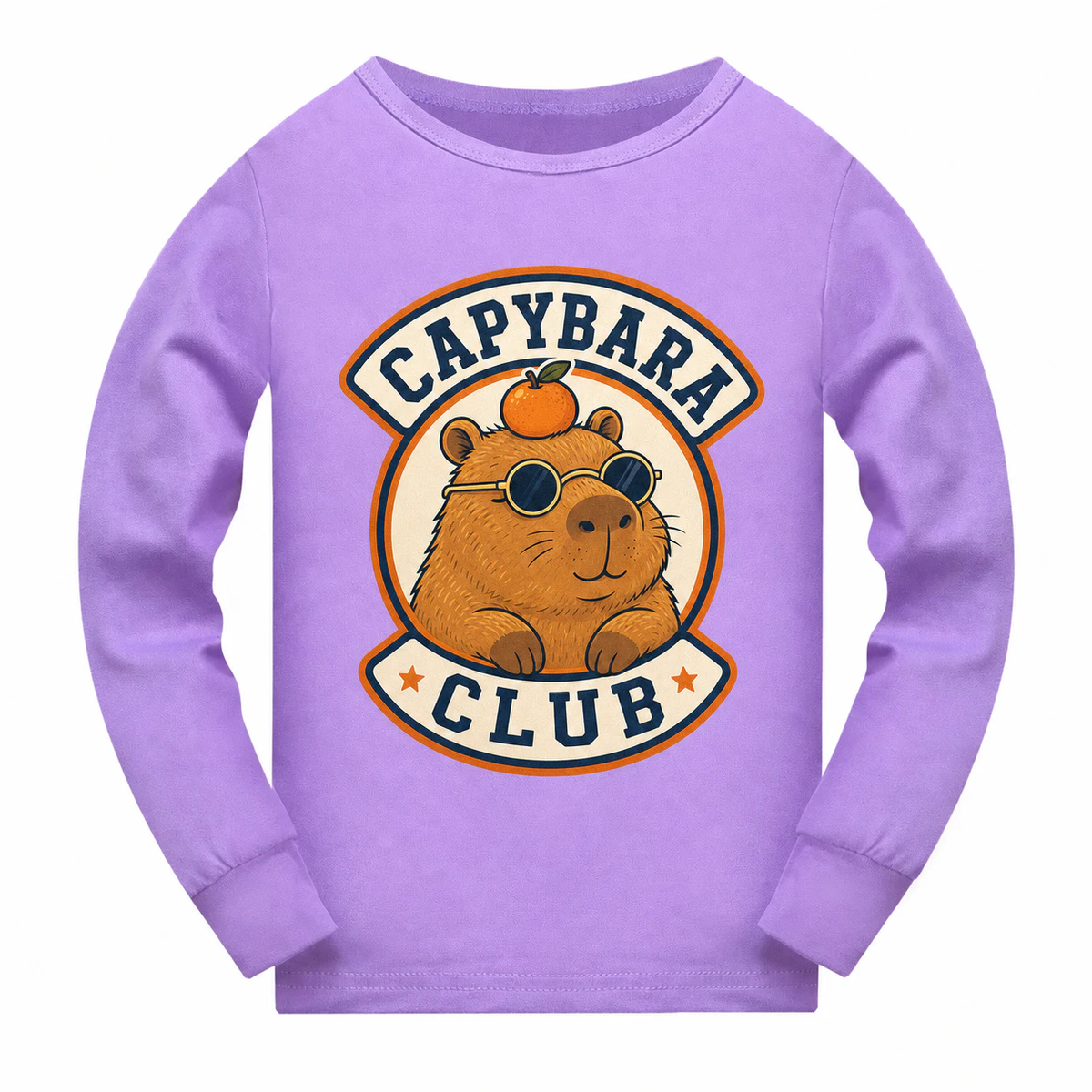 Capybara Club Long-Sleeve Pajama Top for Kids product preview