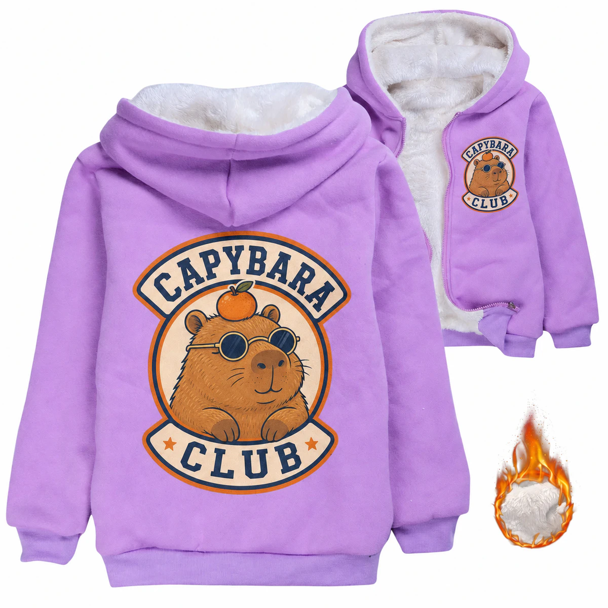 Capybara Club Thick Zip Winter Jacket for Kids product preview