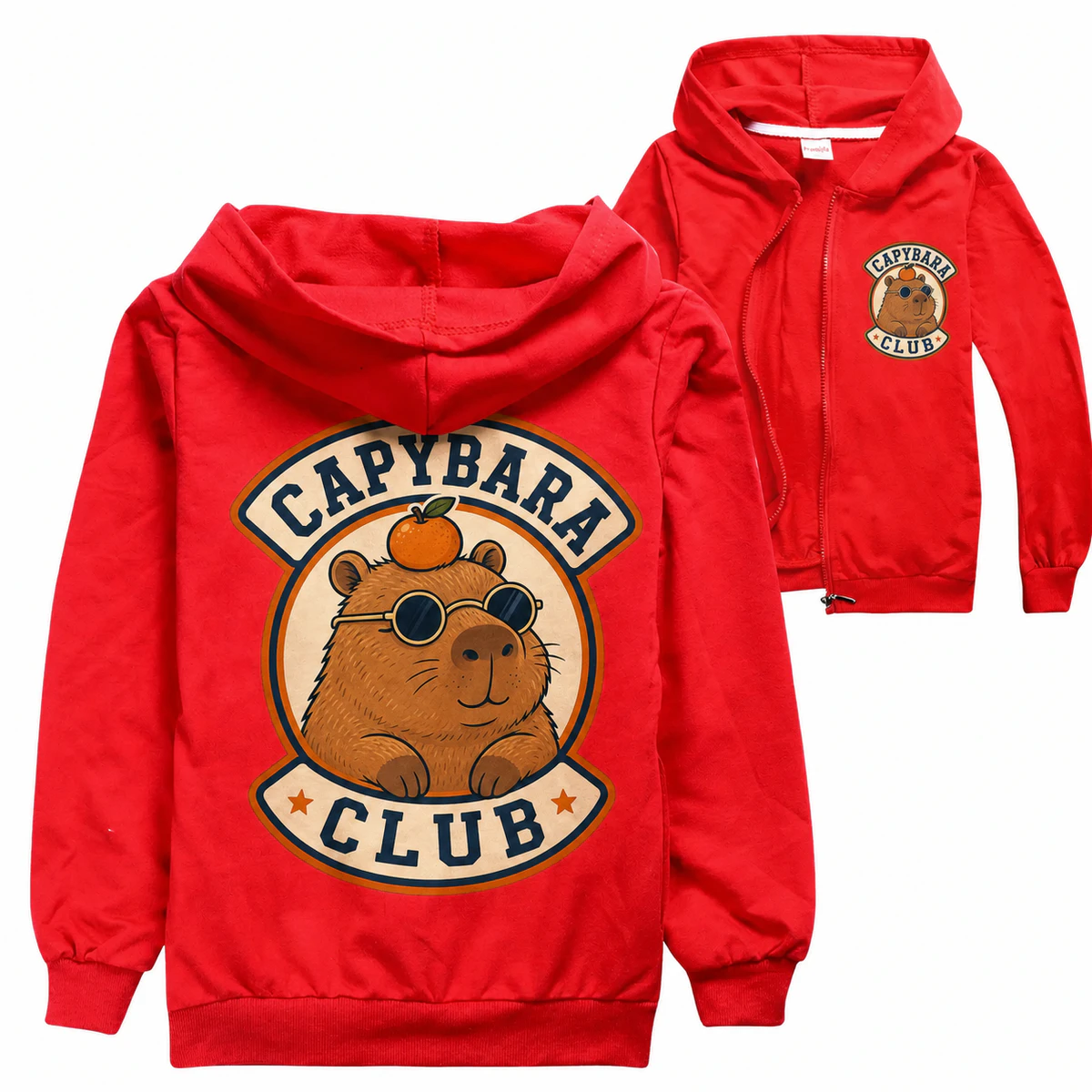 Capybara Club Zip-Up Cardigan Jacket for Kids product preview