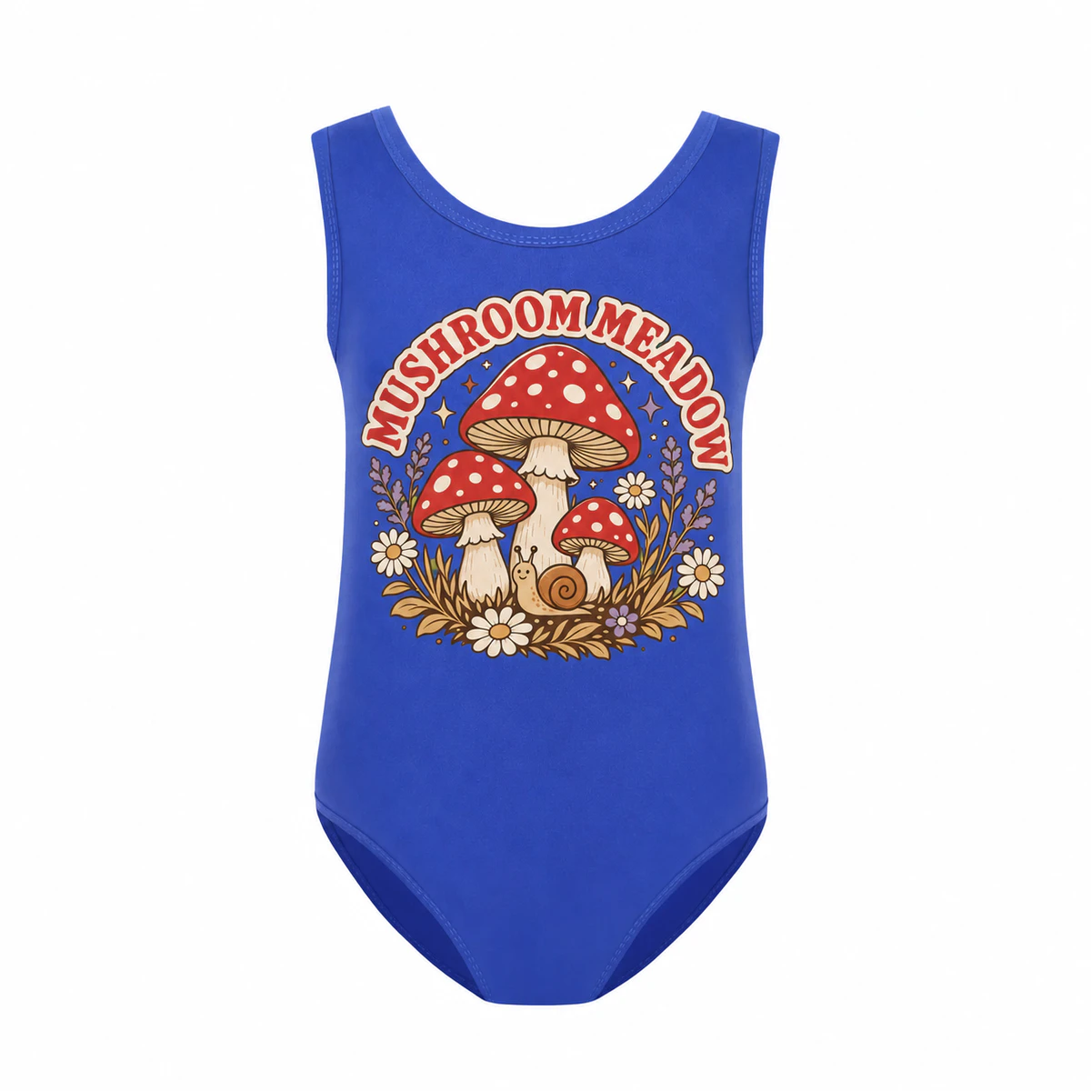 Mushroom Meadow Girls Ruffle-Hem One-Piece Swimsuit for Kids product preview