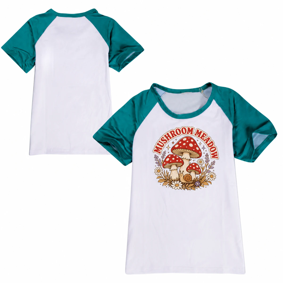 Mushroom Meadow Color-Block T-Shirt for Kids product preview