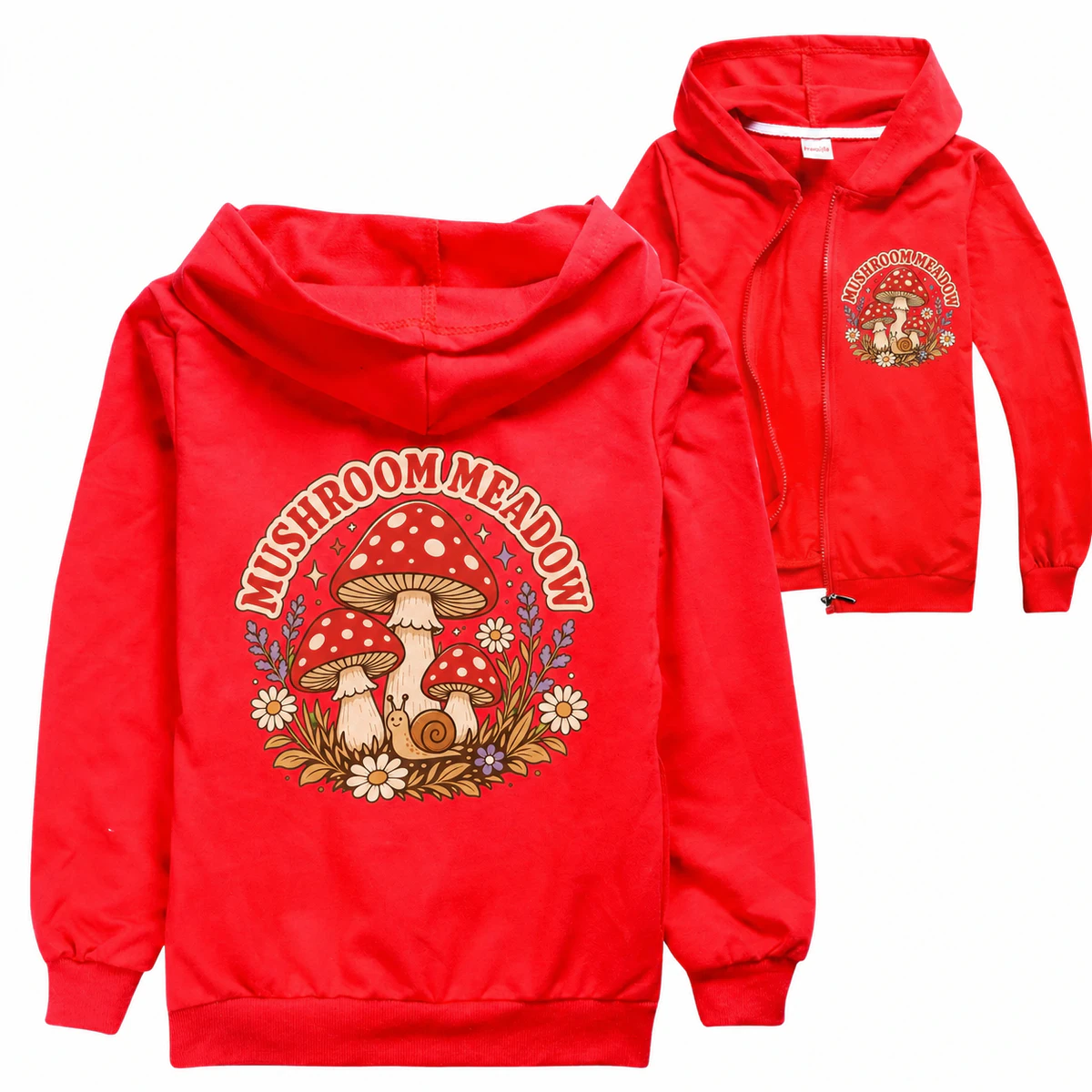 Mushroom Meadow Zip-Up Cardigan Jacket for Kids product preview