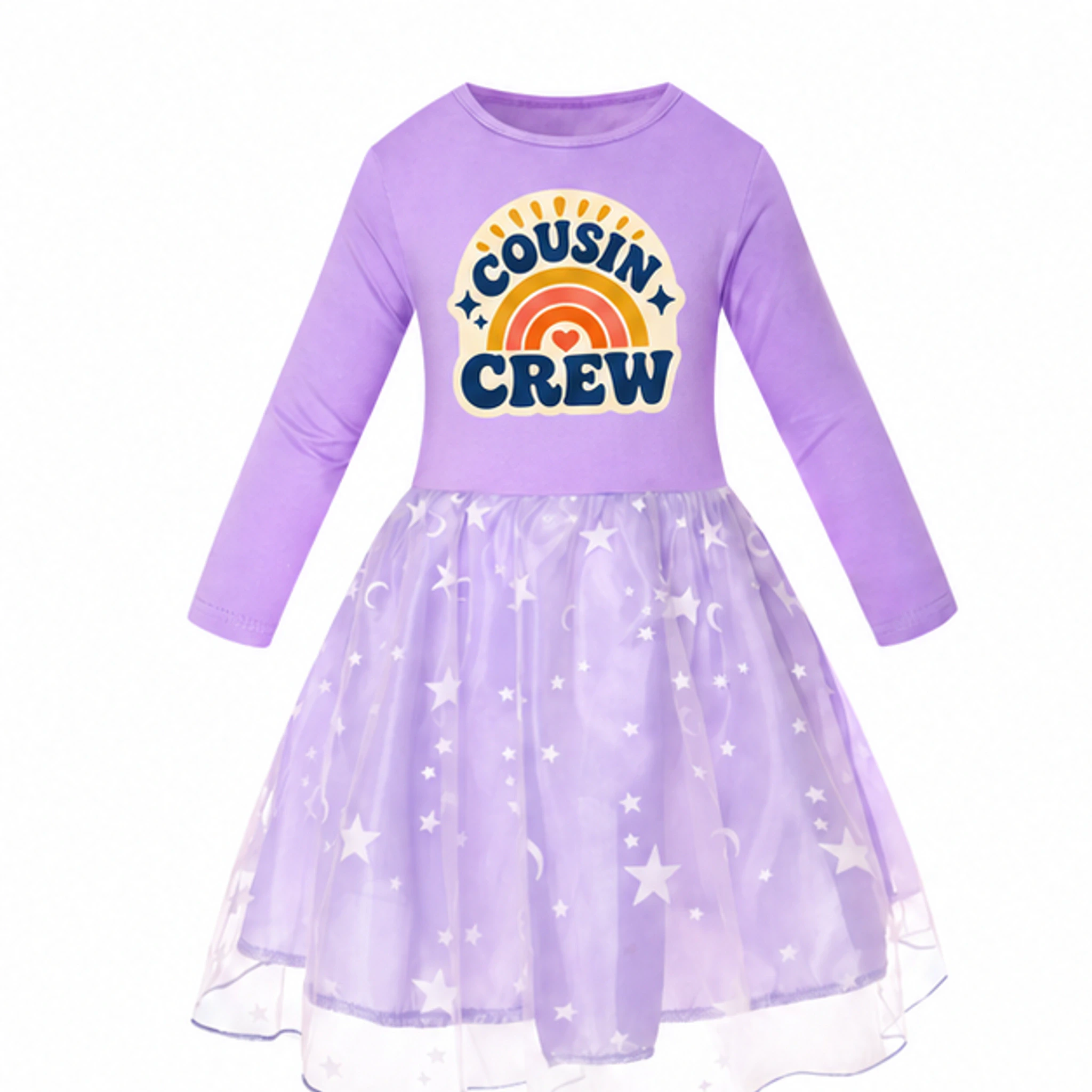 Purple · Long Star Skirt Custom Girls Long Tulle and Star Skirt Styles with the Cousin Crew design