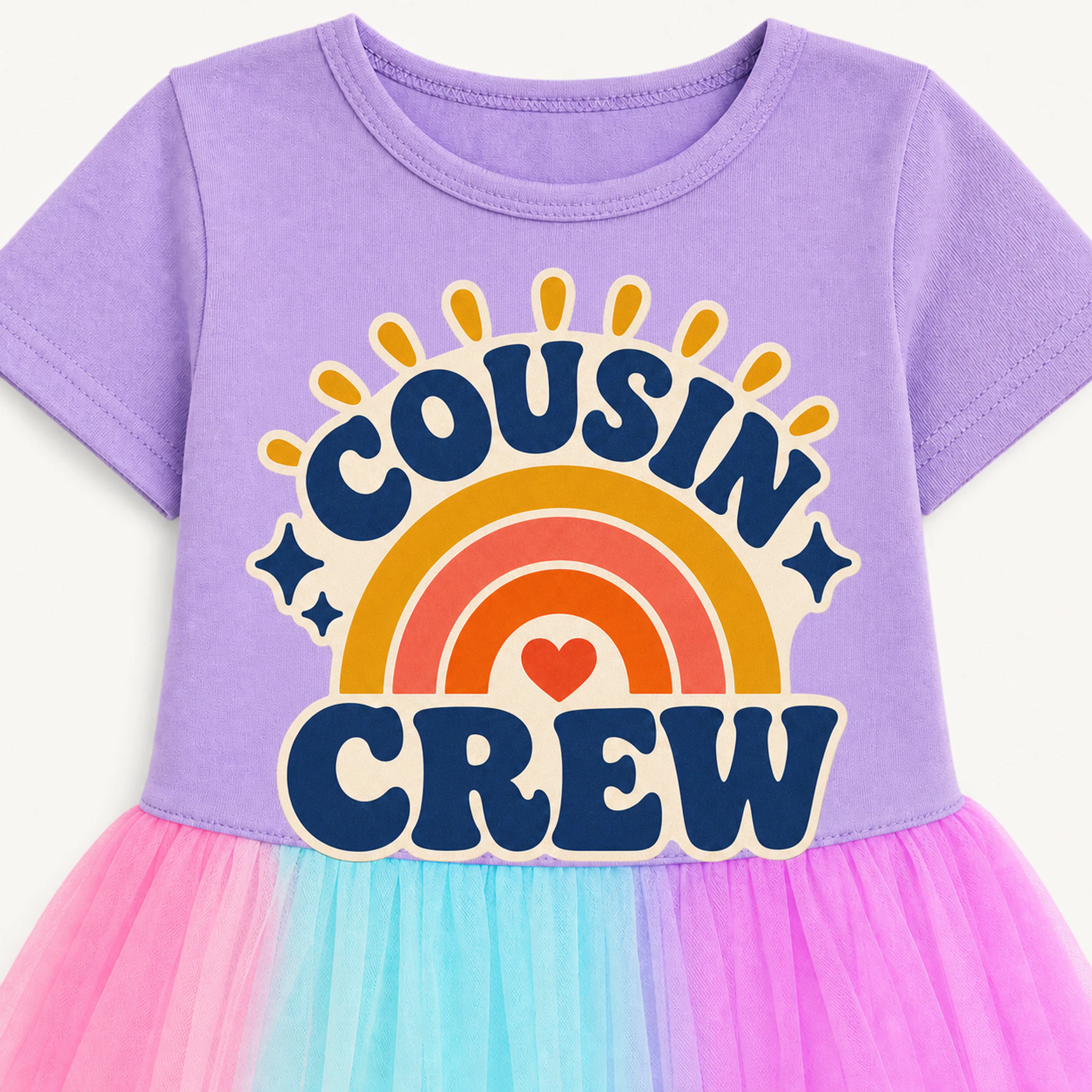 Cousin Crew Custom Girls Short Tulle and Classic Skirt Styles print, fabric, and construction details