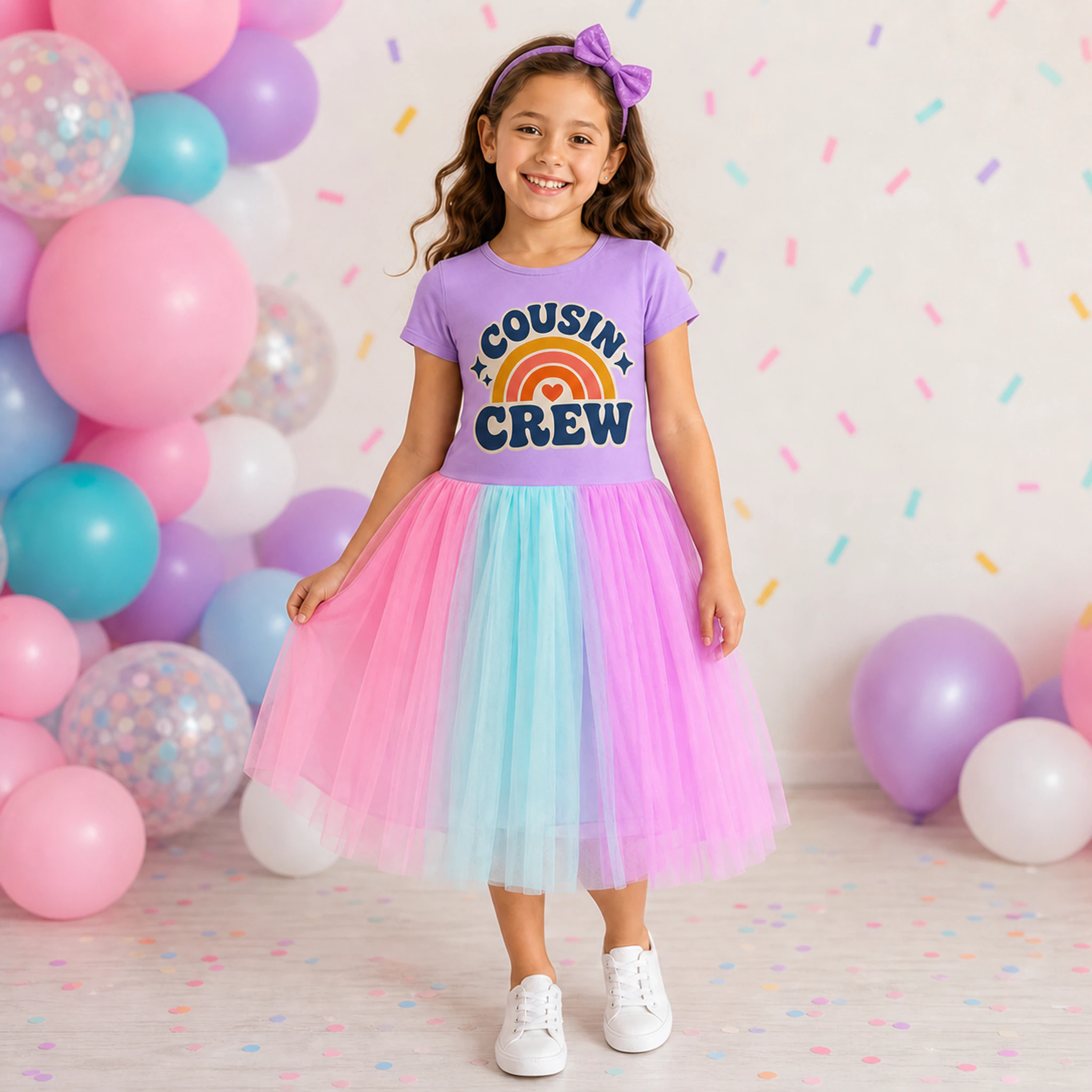 Cousin Crew Custom Girls Short Tulle and Classic Skirt Styles shown in a styled lifestyle setting