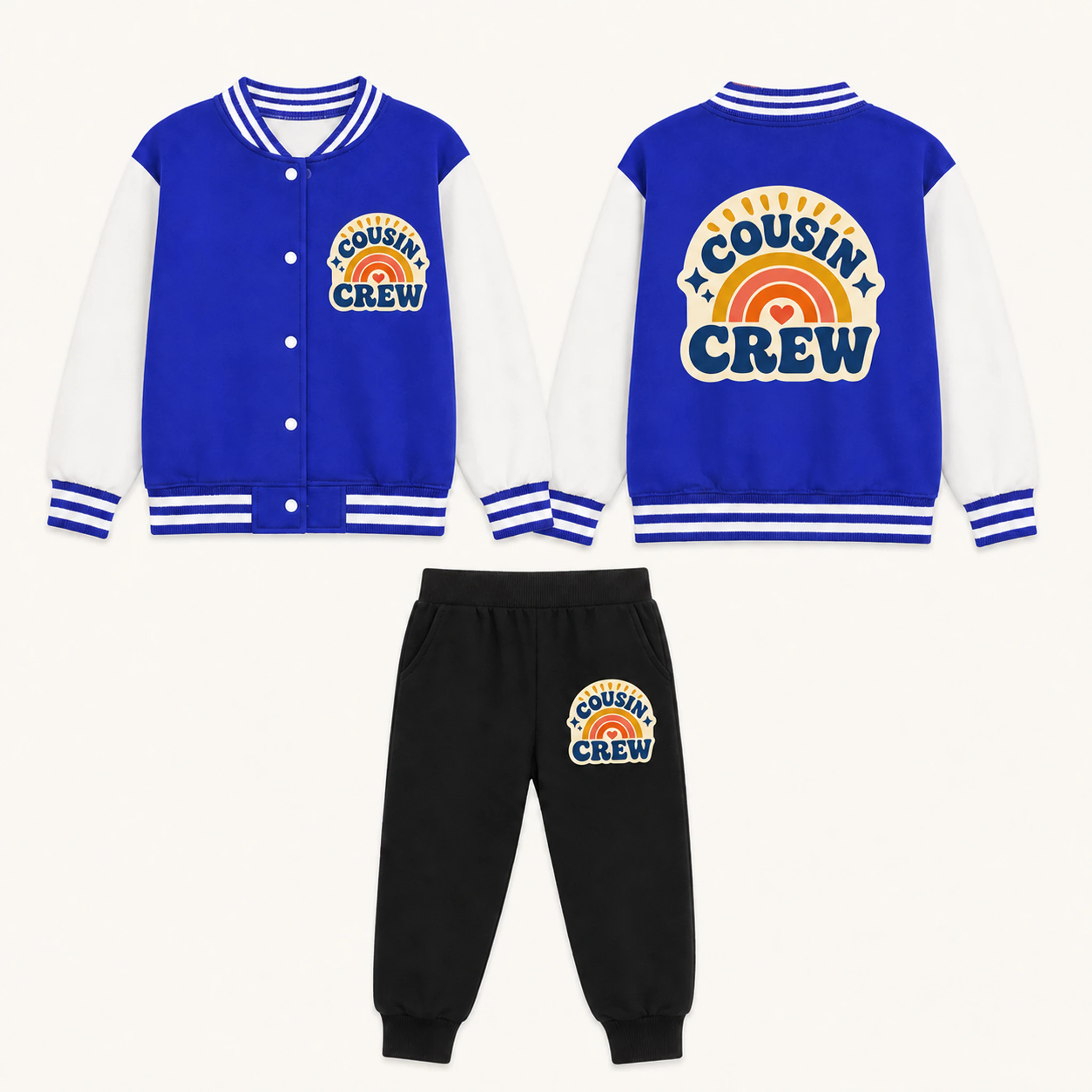 Cousin Crew Baseball Jacket and Pants Set for Kids product preview