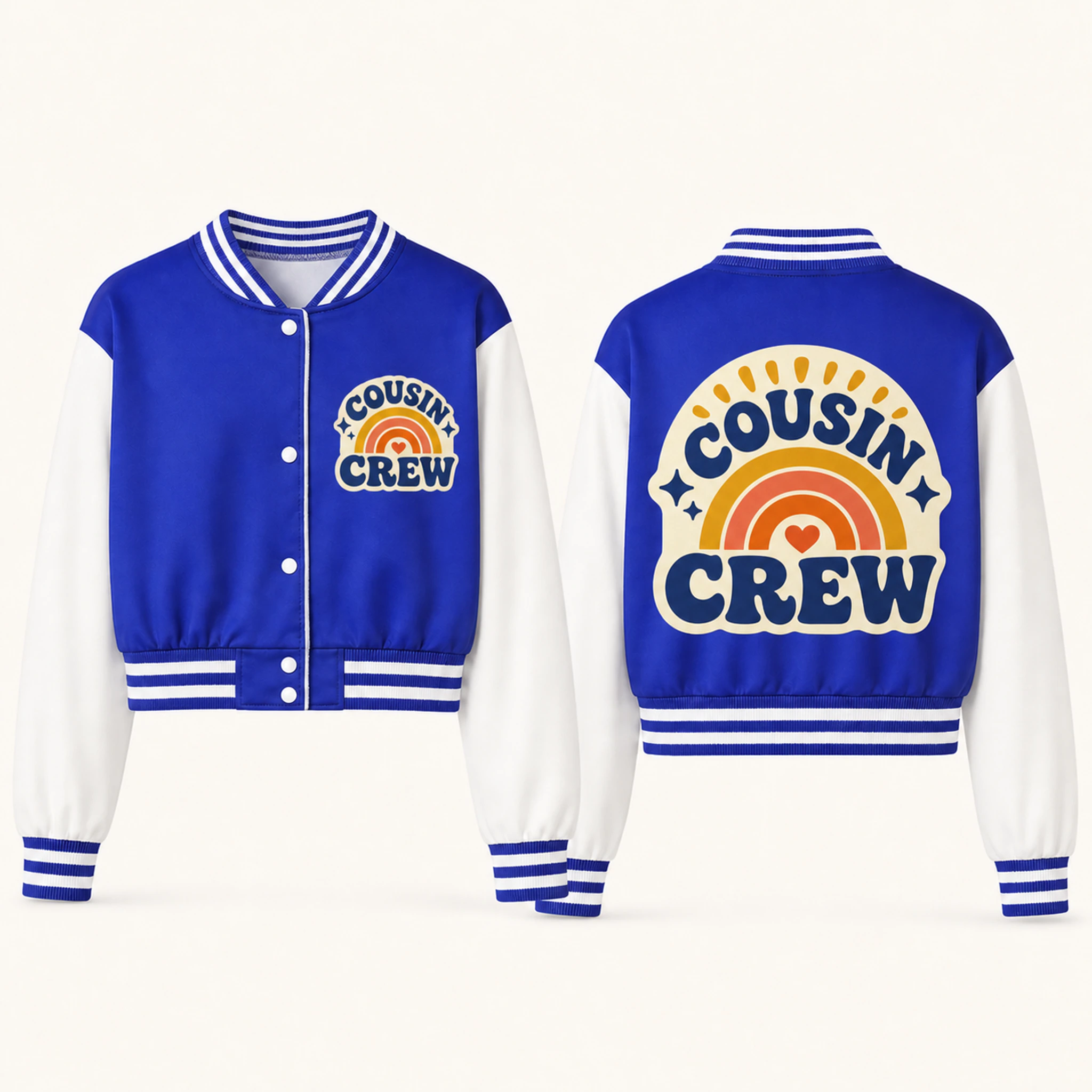 Cousin Crew Cropped Baseball Jacket for Kids product preview