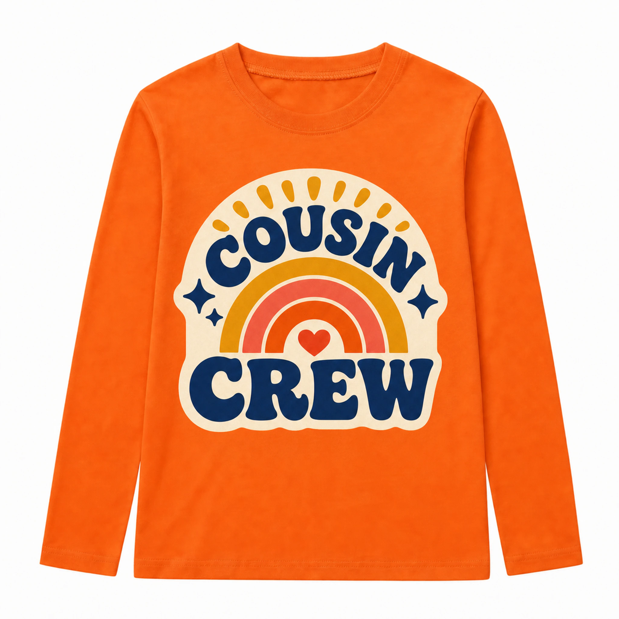 Cousin Crew Custom Kids Long-Sleeve T-Shirt AI-rendered finished product