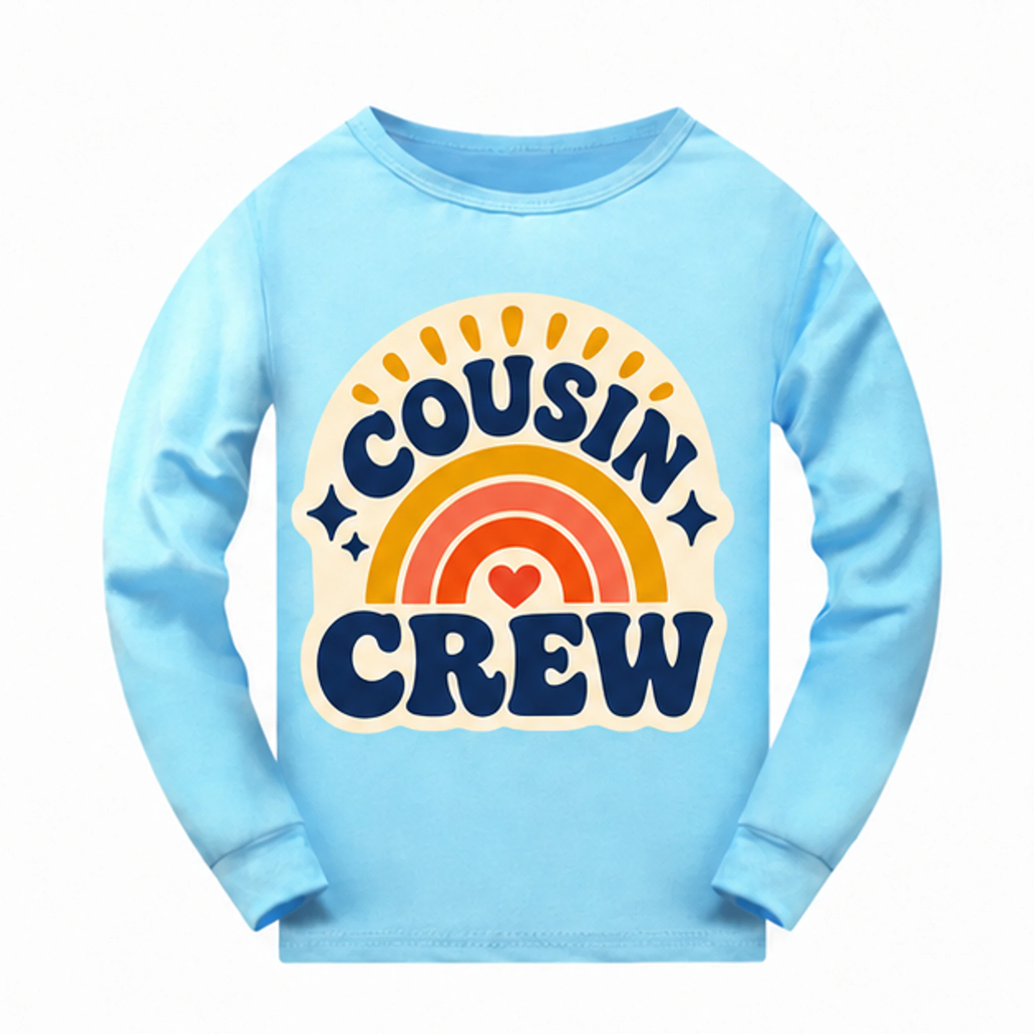 Light Blue · Pajama Top Custom Kids Long-Sleeve Pajama Top with the Cousin Crew design
