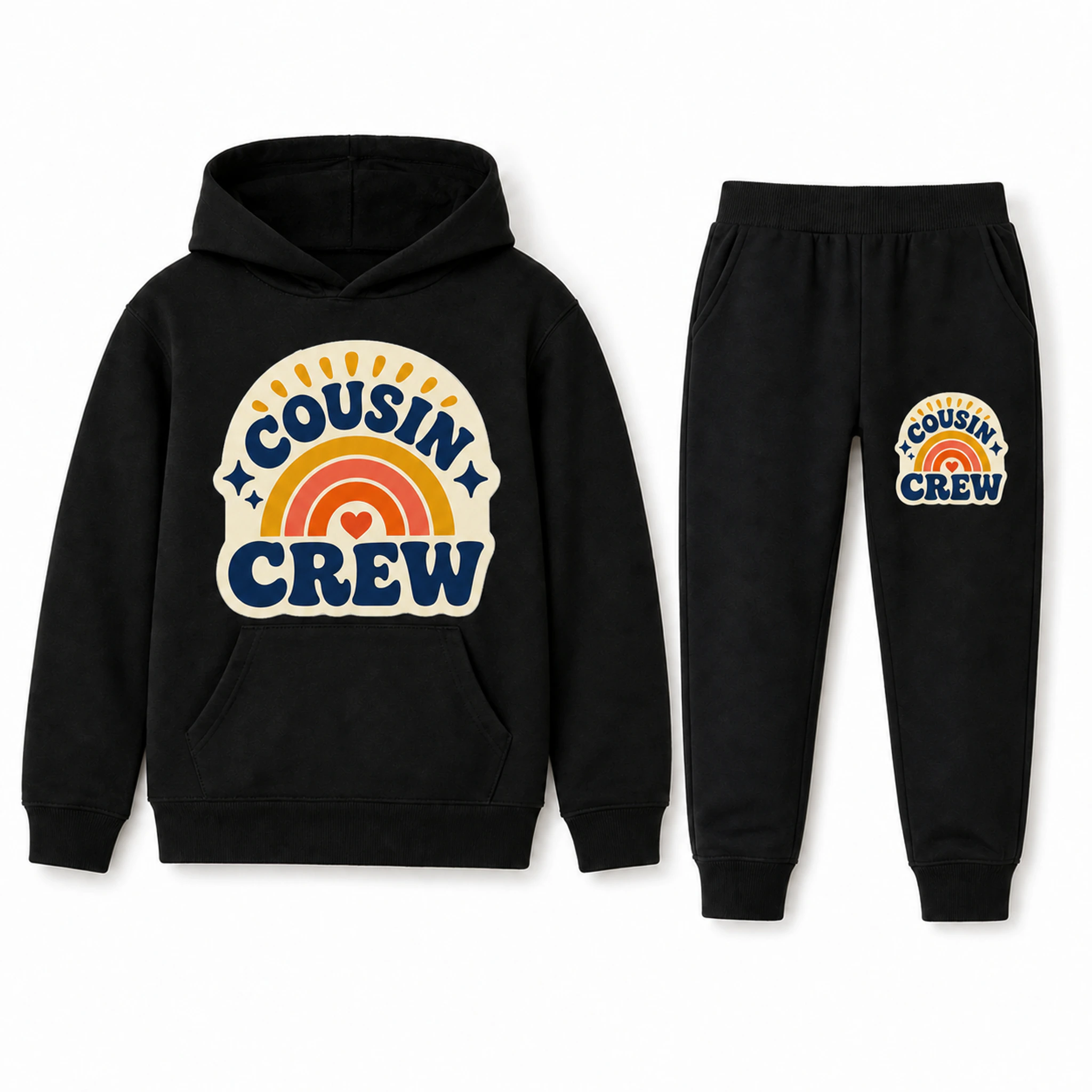 Cousin Crew Pullover Hoodie and Jogger Set for Kids product preview