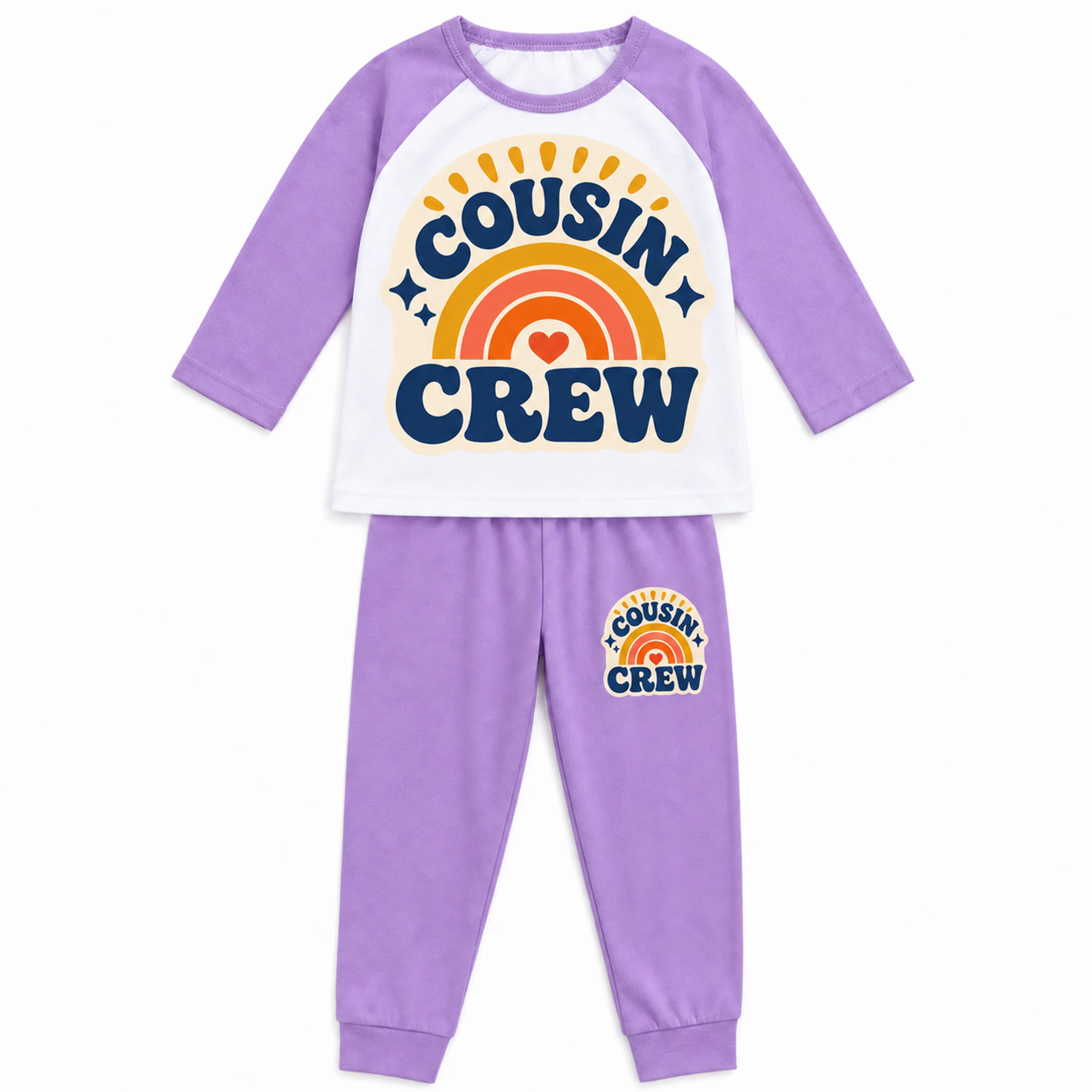 Cousin Crew Three-Quarter-Sleeve Raglan Top & Pants Set for Kids product preview