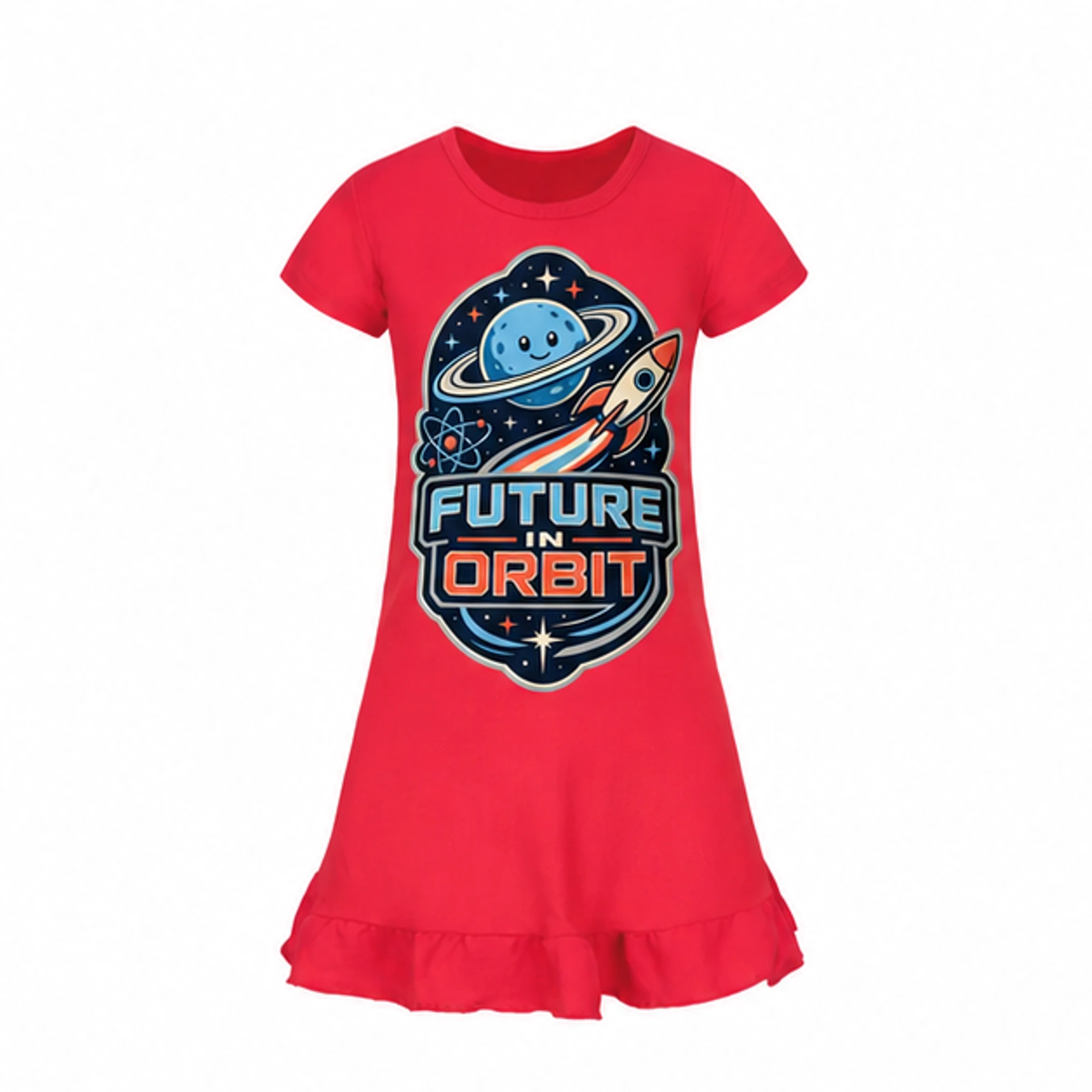 Future in Orbit Girls Short-Sleeve Sleep Dress for Kids product preview