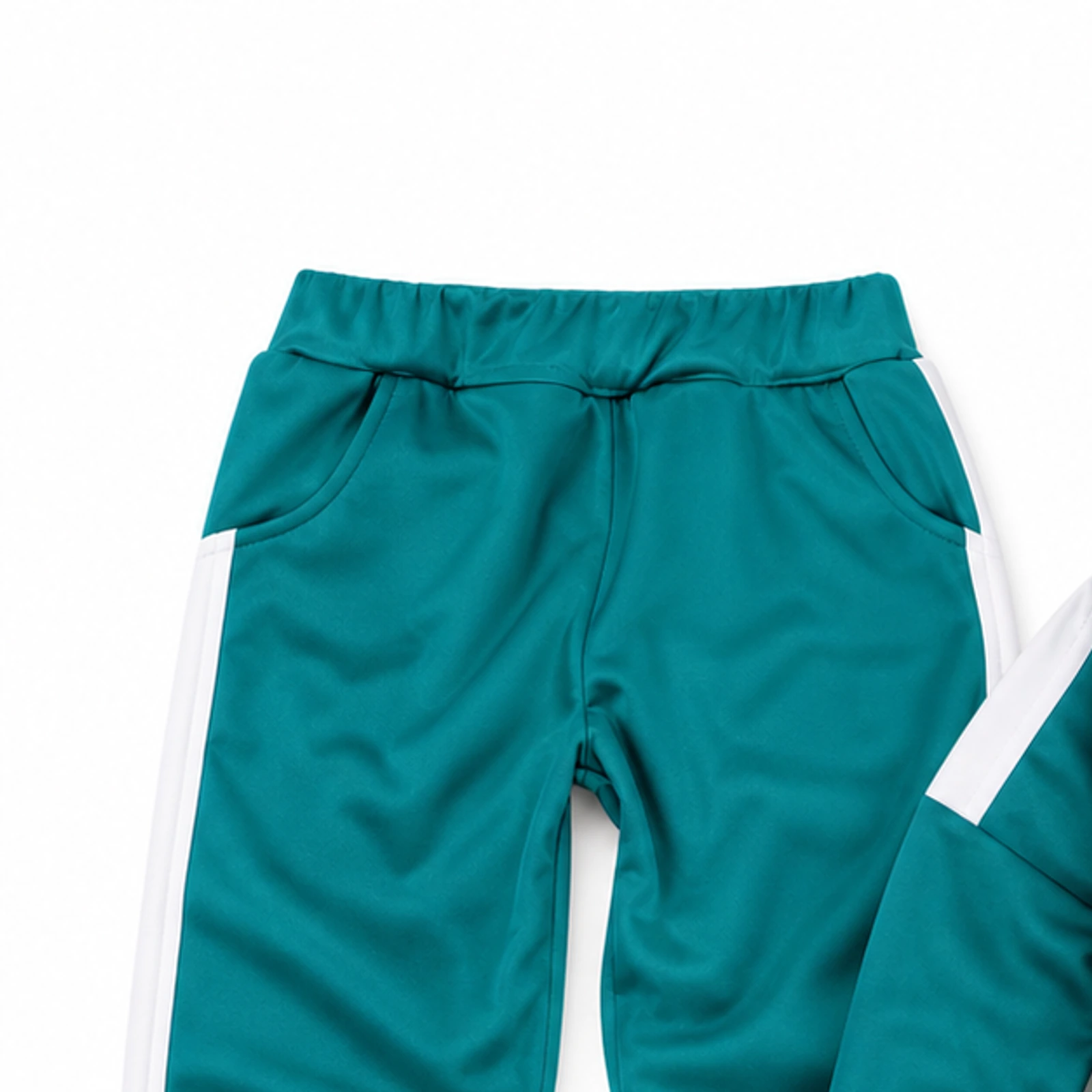 Future in Orbit Custom Kids Color-Block Jacket and Pants Set, AI-redrawn from the exact blank product and approved logo reference, alternate approved color view