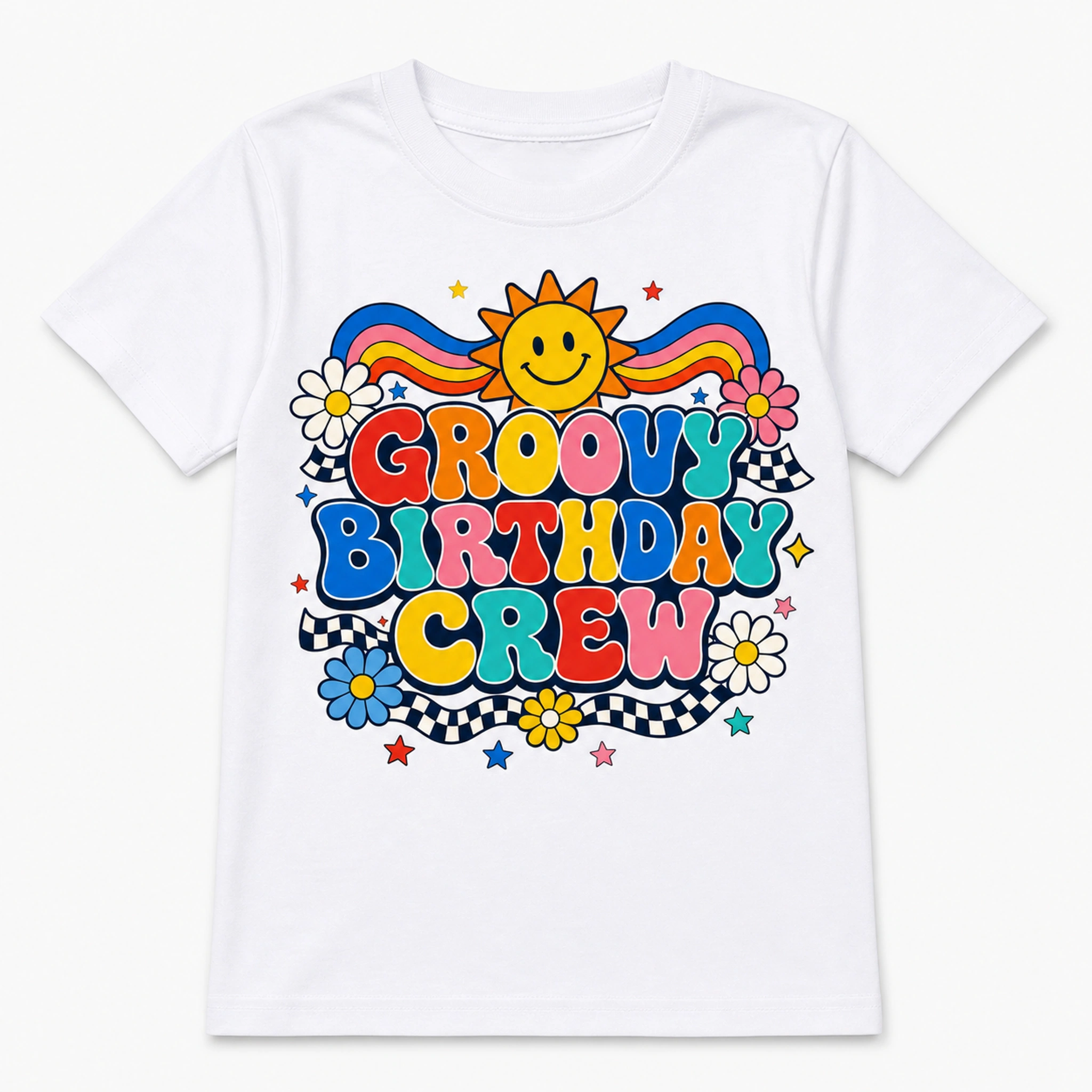 Groovy Birthday Crew Classic Short-Sleeve T-Shirt for Kids product preview