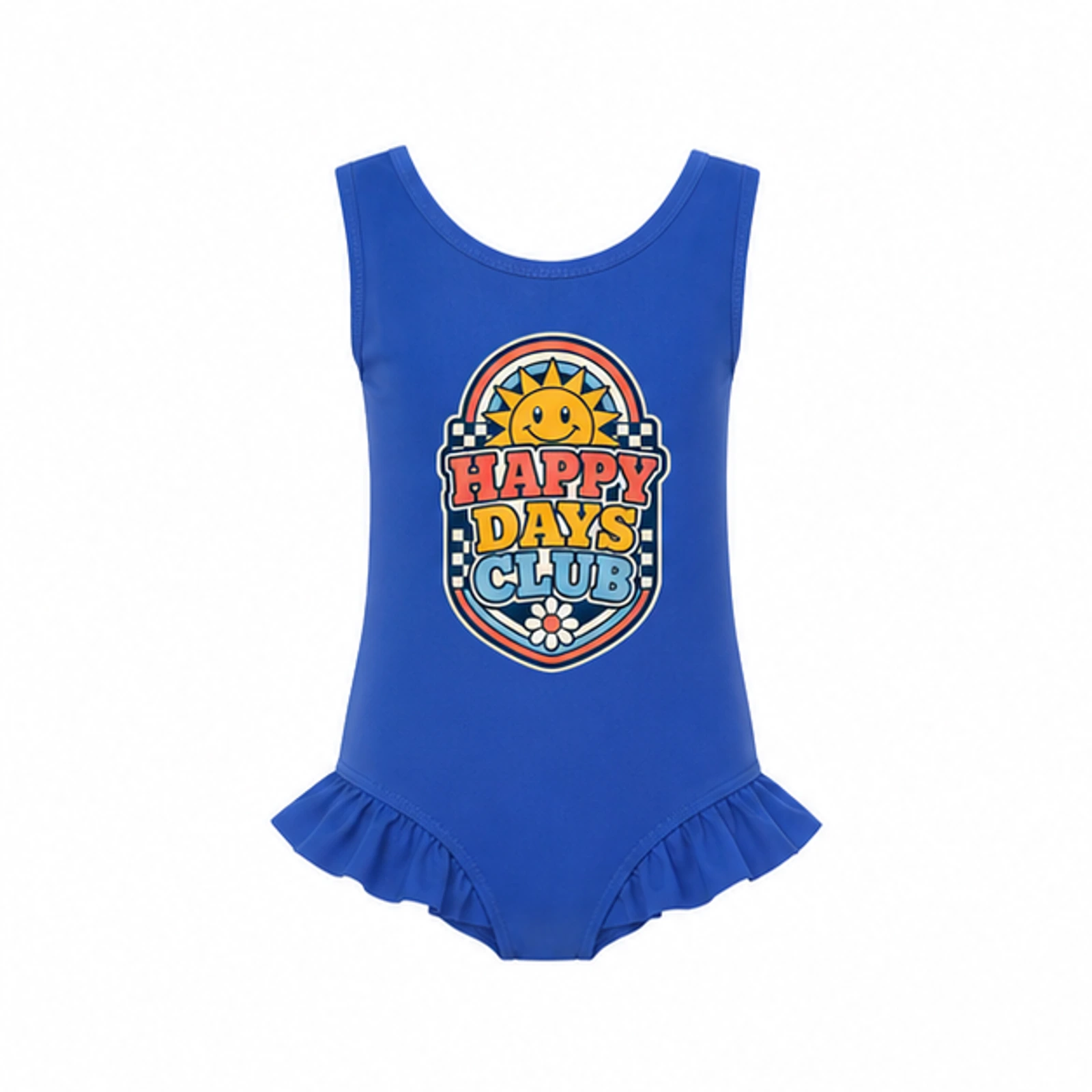 Happy Days Club Girls Ruffle-Hem One-Piece Swimsuit for Kids product preview