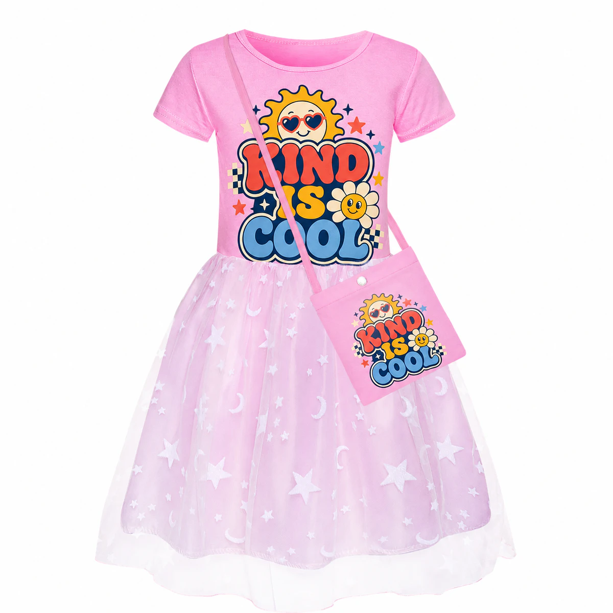 Kind Is Cool Girls Short Skirt Styles with Bag for Kids product preview