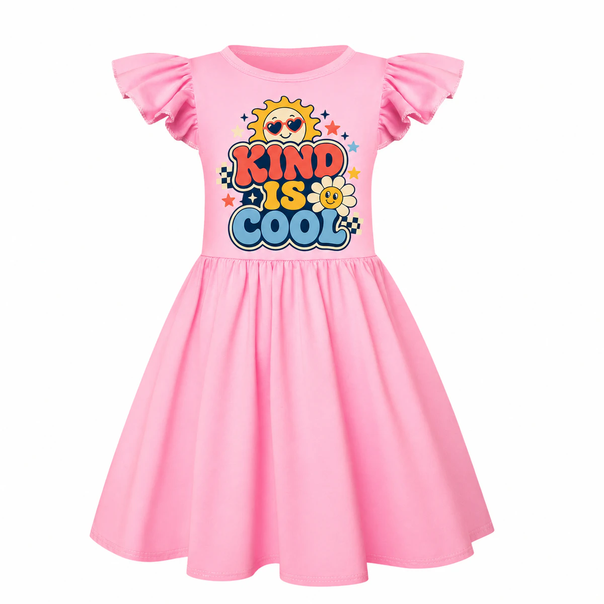 Kind Is Cool Girls Short-Sleeve Sleep Dress with Matching Bag for Kids product preview