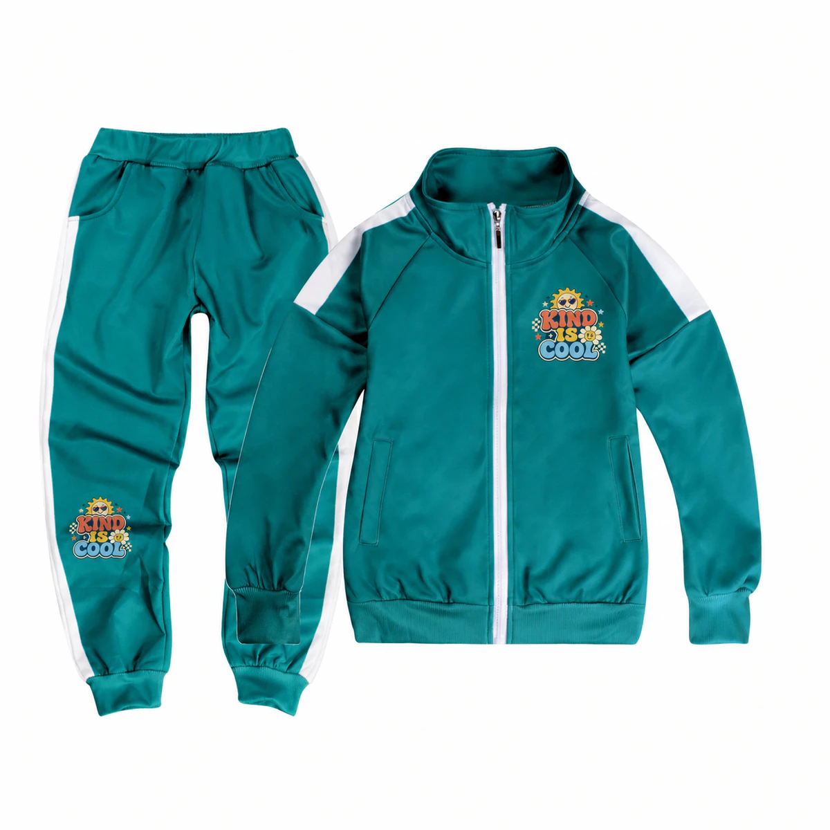 Kind Is Cool Color-Block Jacket and Pants Set for Kids product preview