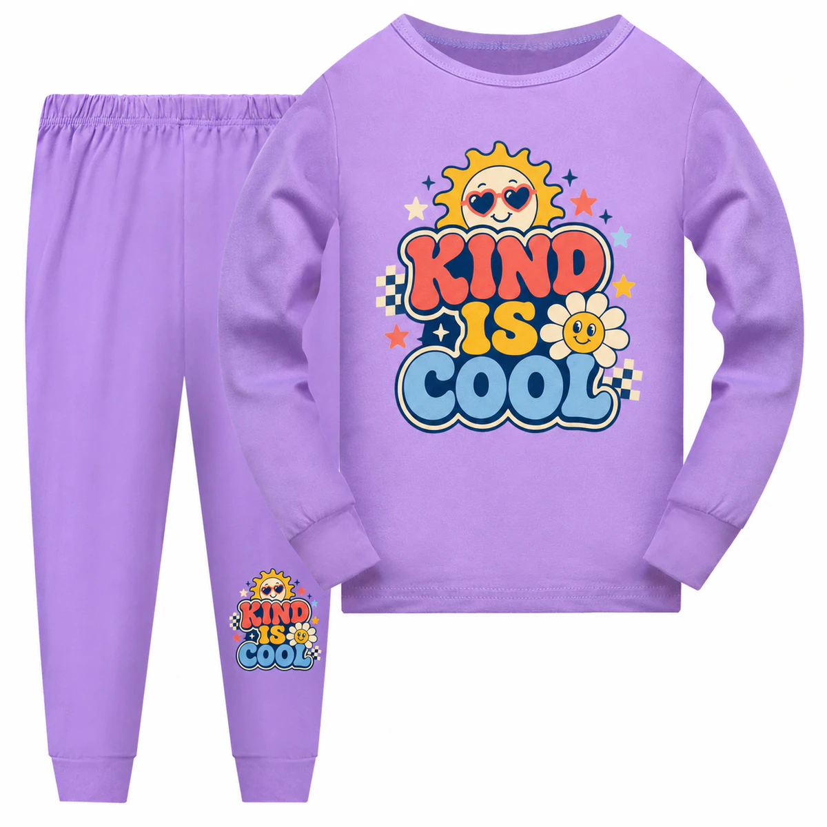 Kind Is Cool Long-Sleeve Top and Pants Set for Kids product preview